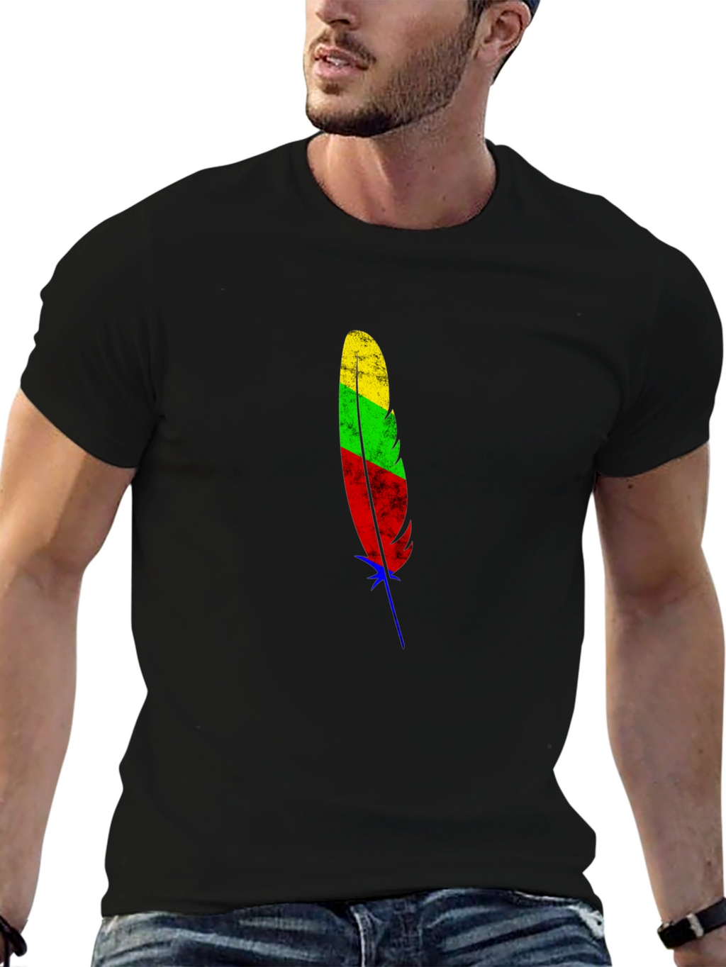 Lithuanian Flag Feather Graphic Tee