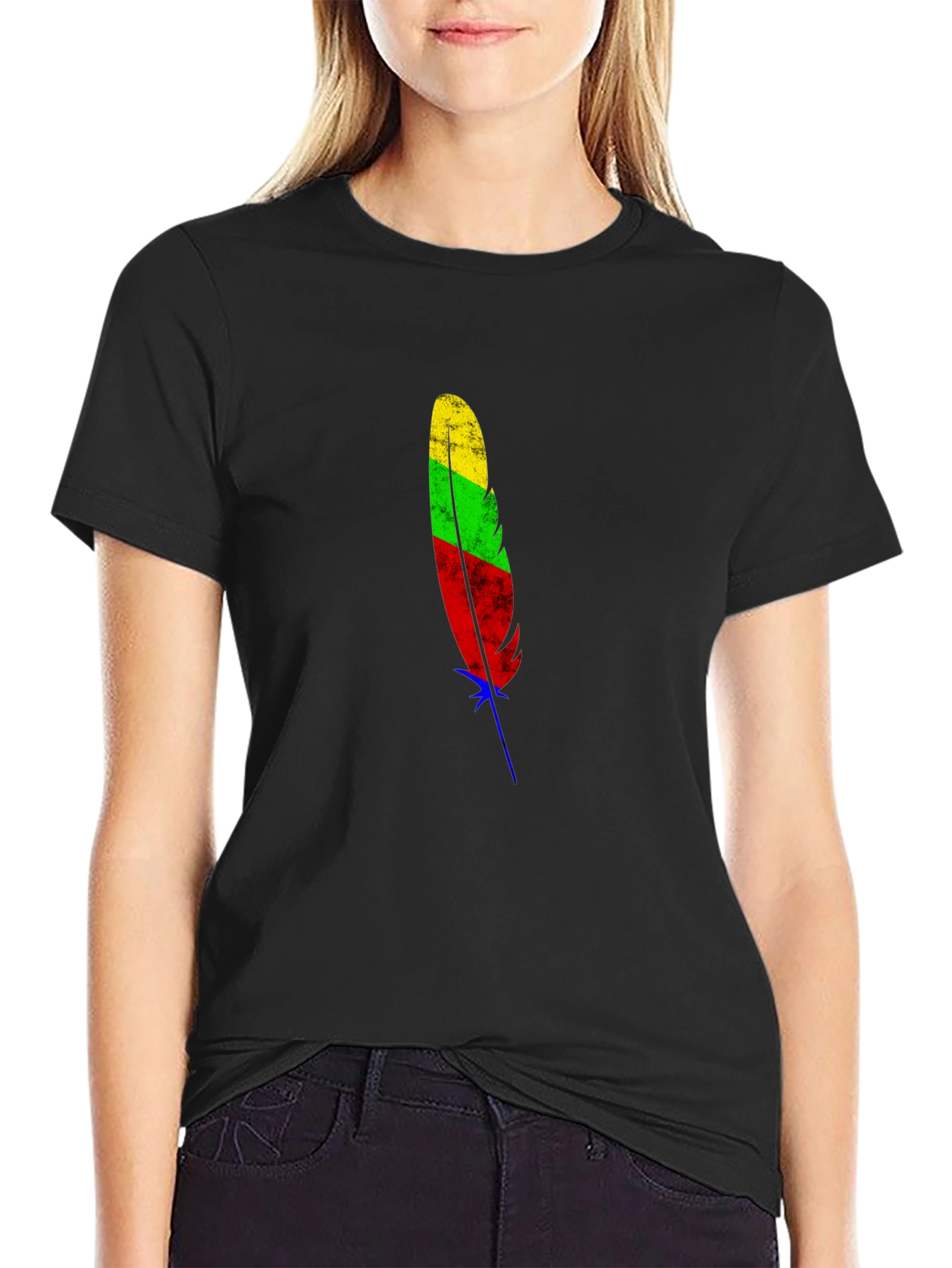 Lithuanian Flag Feather Graphic Tee