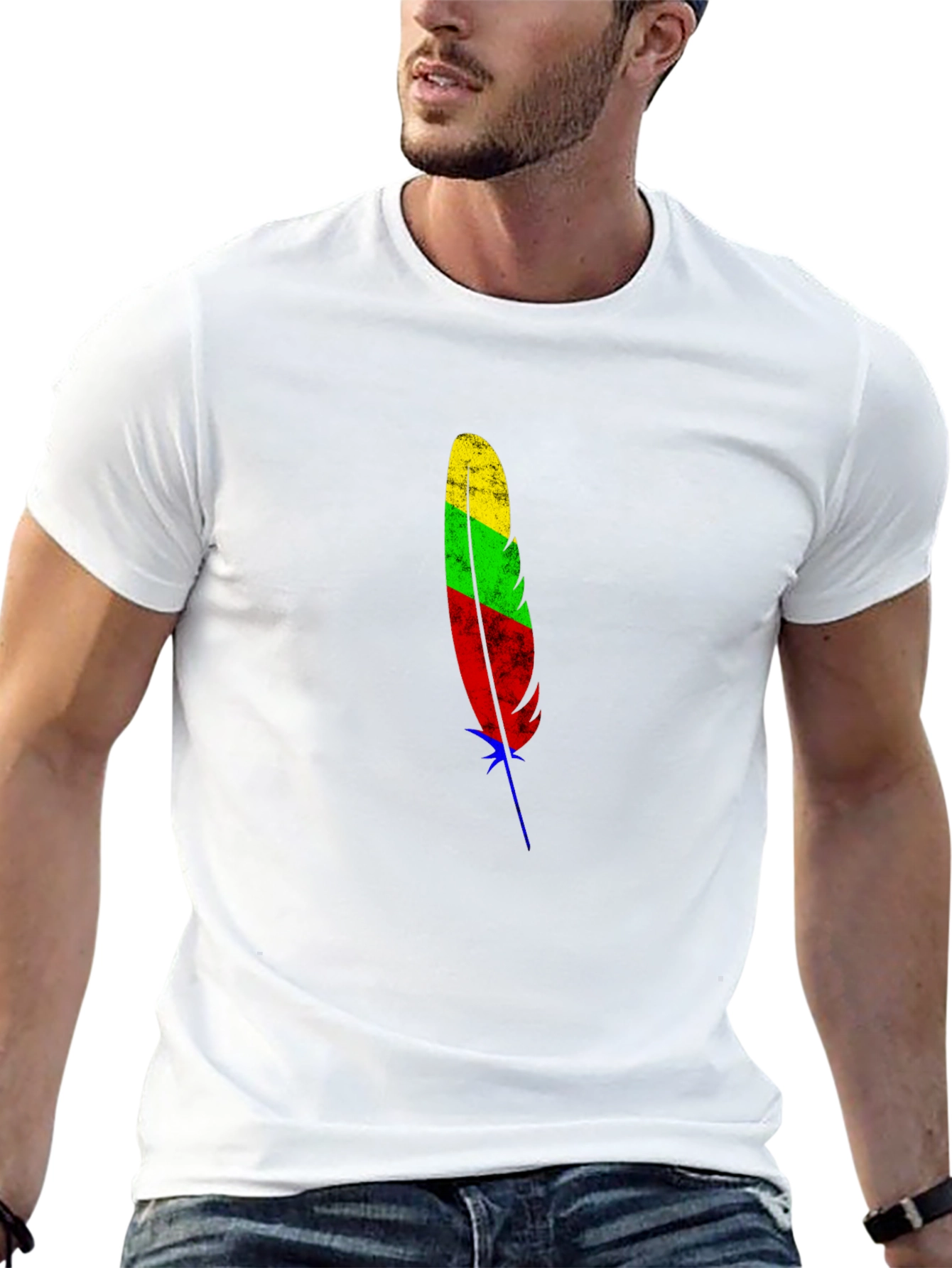 Lithuanian Flag Feather Graphic Tee