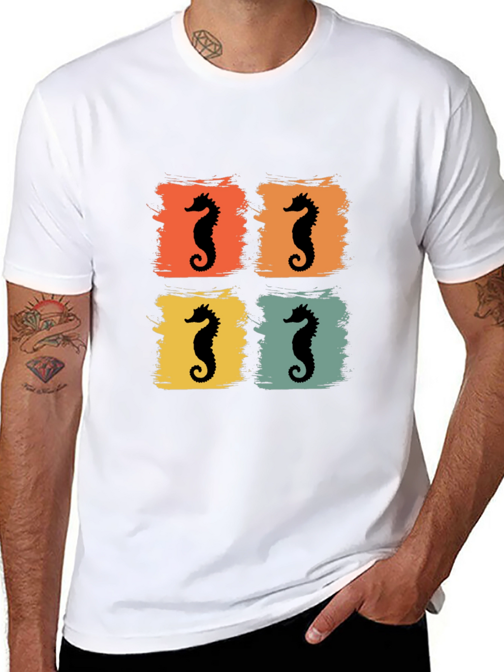 Retro Seahorse Graphic Tee