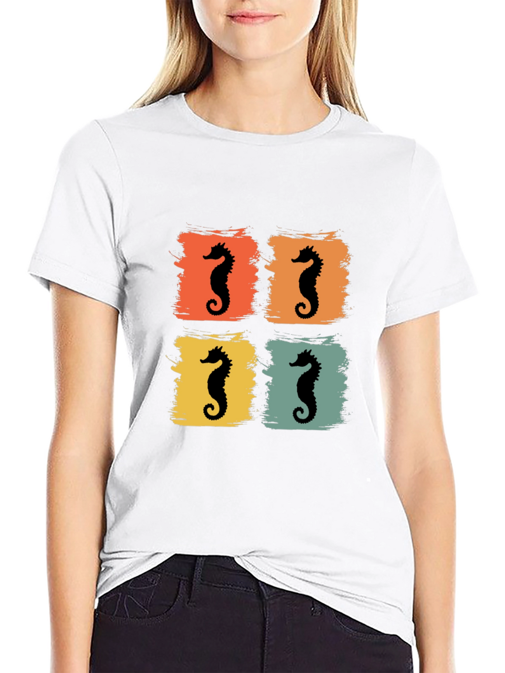 Retro Seahorse Graphic Tee
