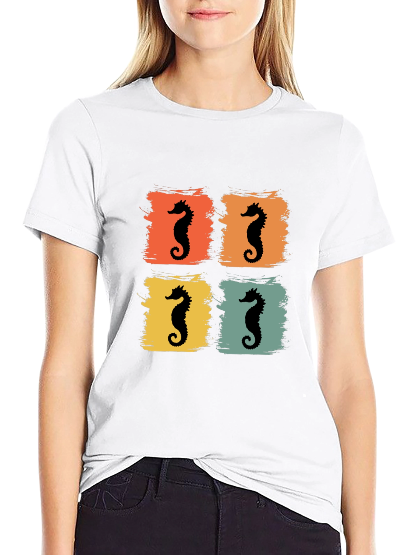 Retro Seahorse Graphic Tee