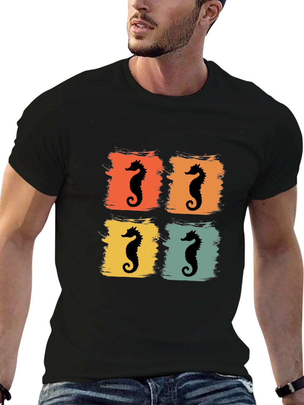 Retro Seahorse Graphic Tee
