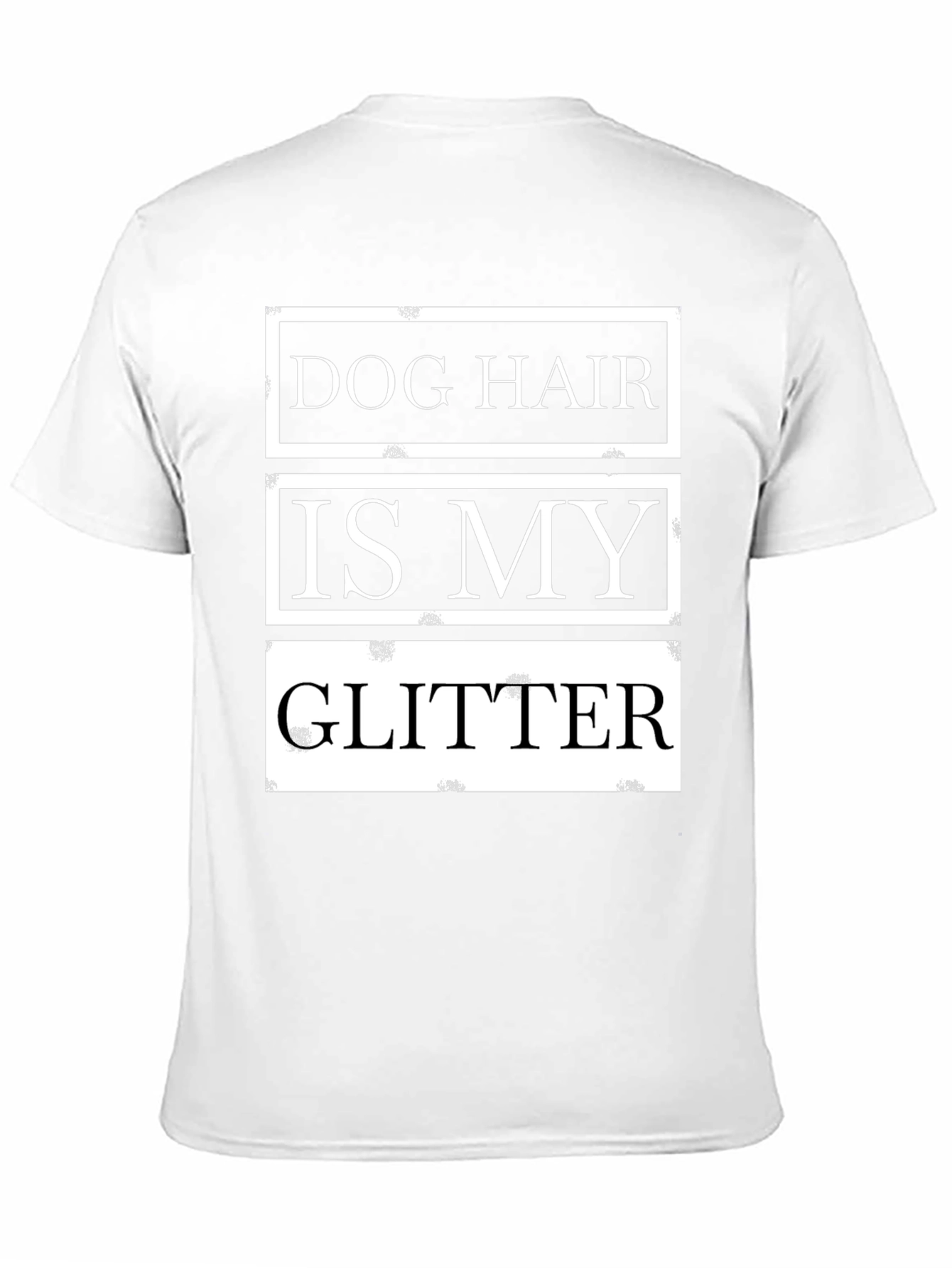 Dog Hair is My Glitter Black T-Shirt