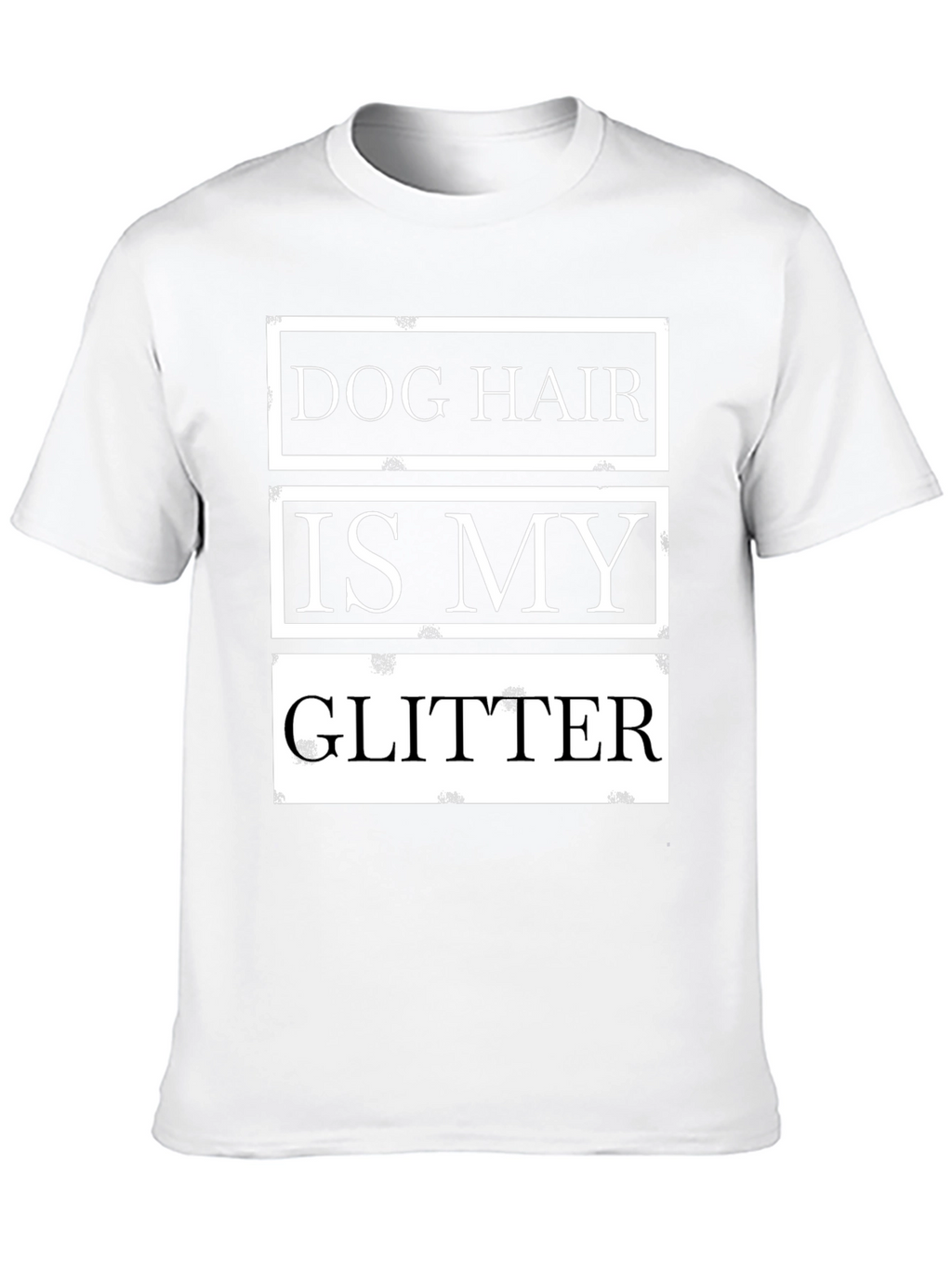 Dog Hair is My Glitter Black T-Shirt
