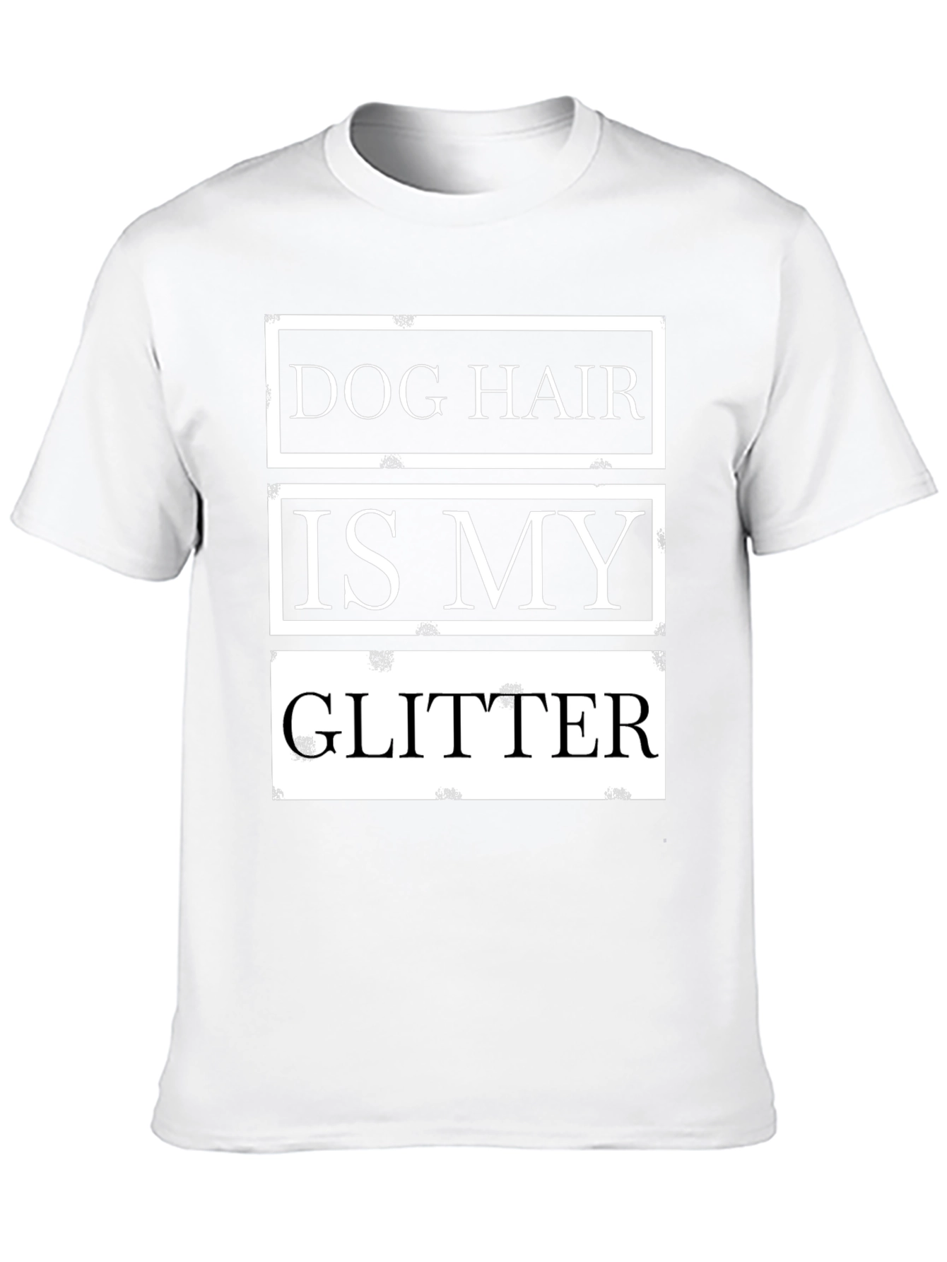 Dog Hair is My Glitter Black T-Shirt