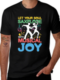 Let Your Soul Saxplode Black T-Shirt