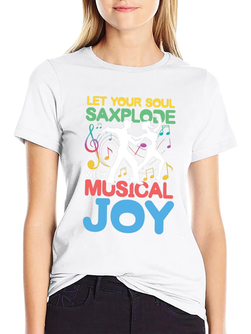 Let Your Soul Saxplode Black T-Shirt