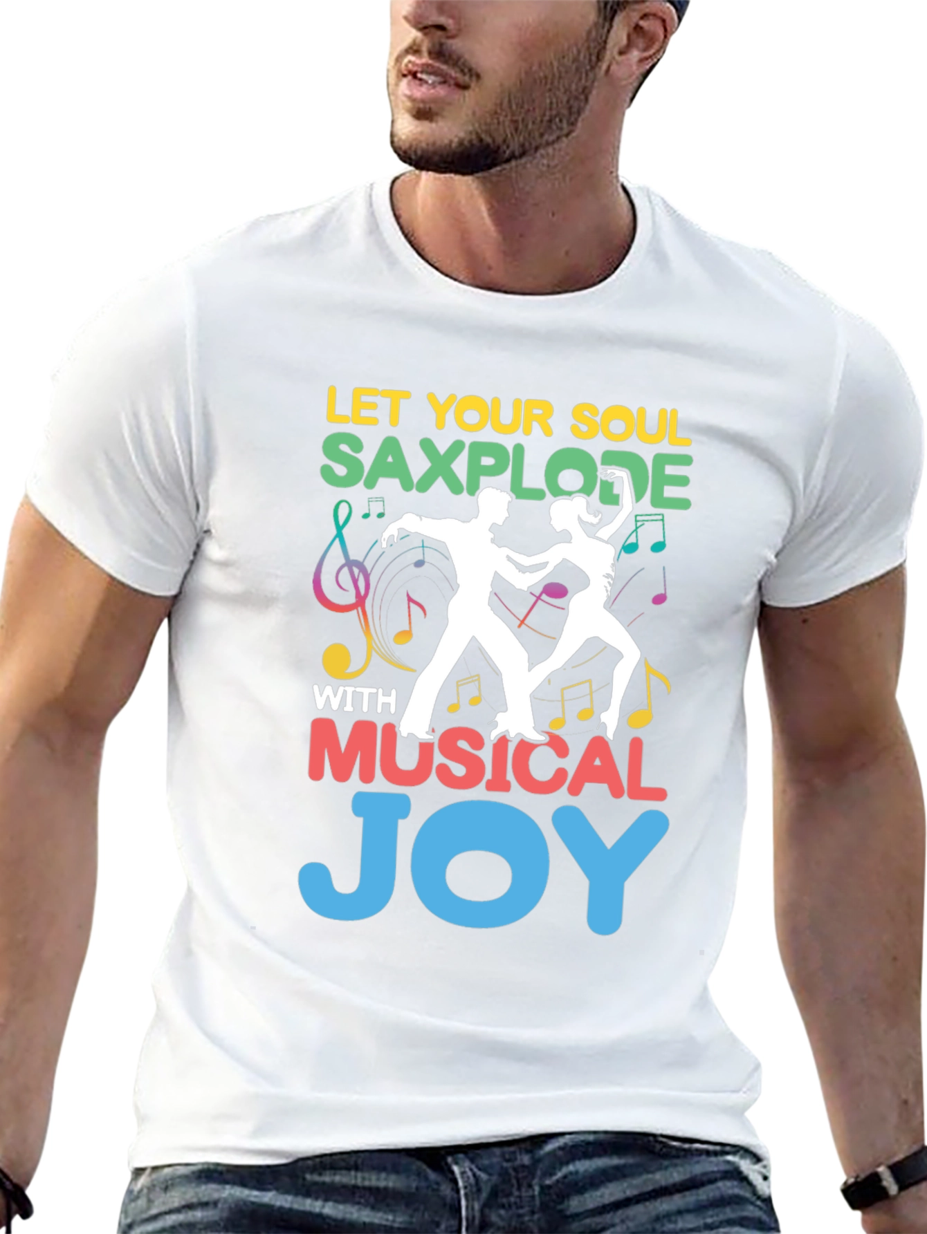 Let Your Soul Saxplode Black T-Shirt