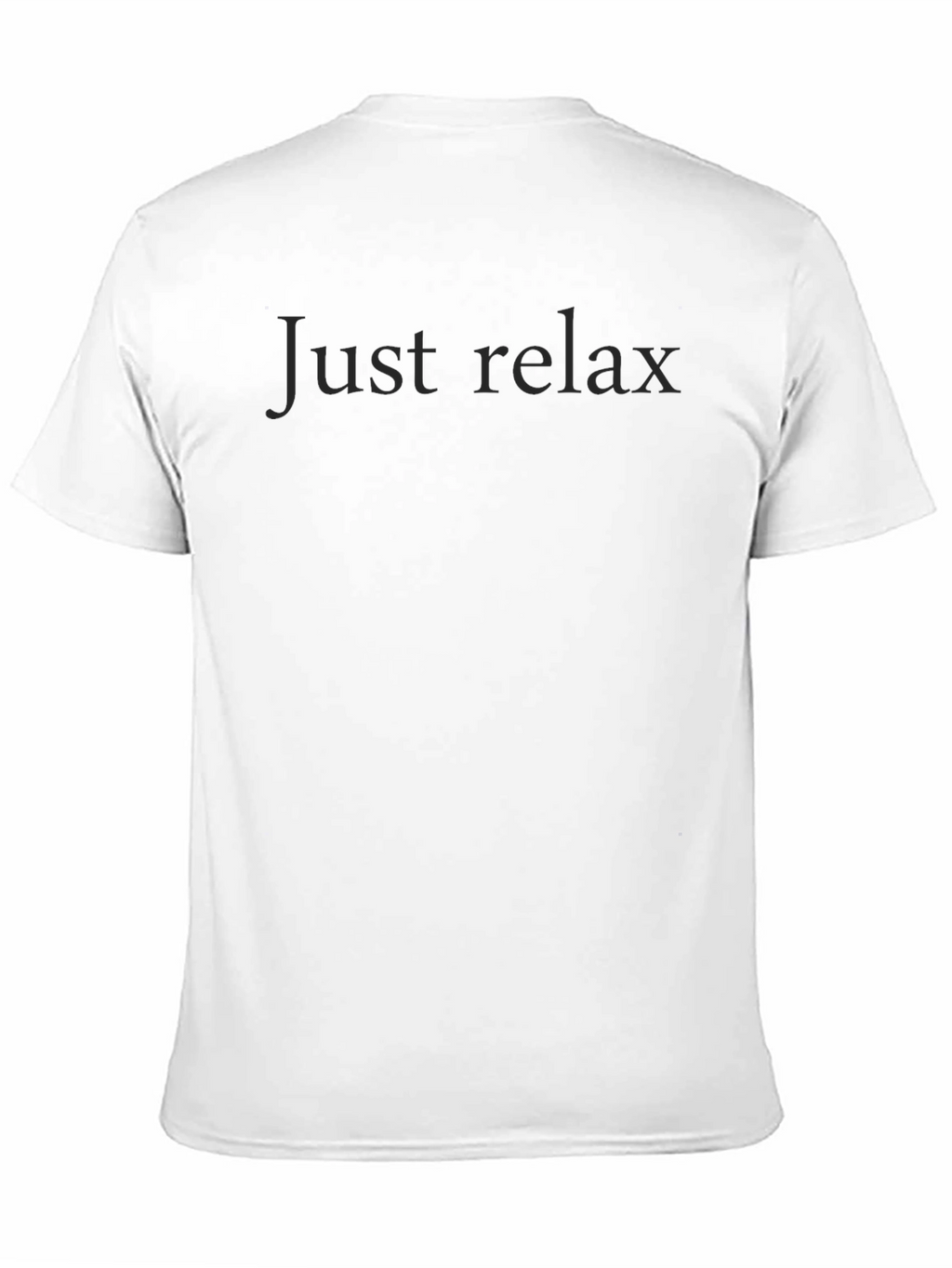 Just Relax Black Crew Neck Tee