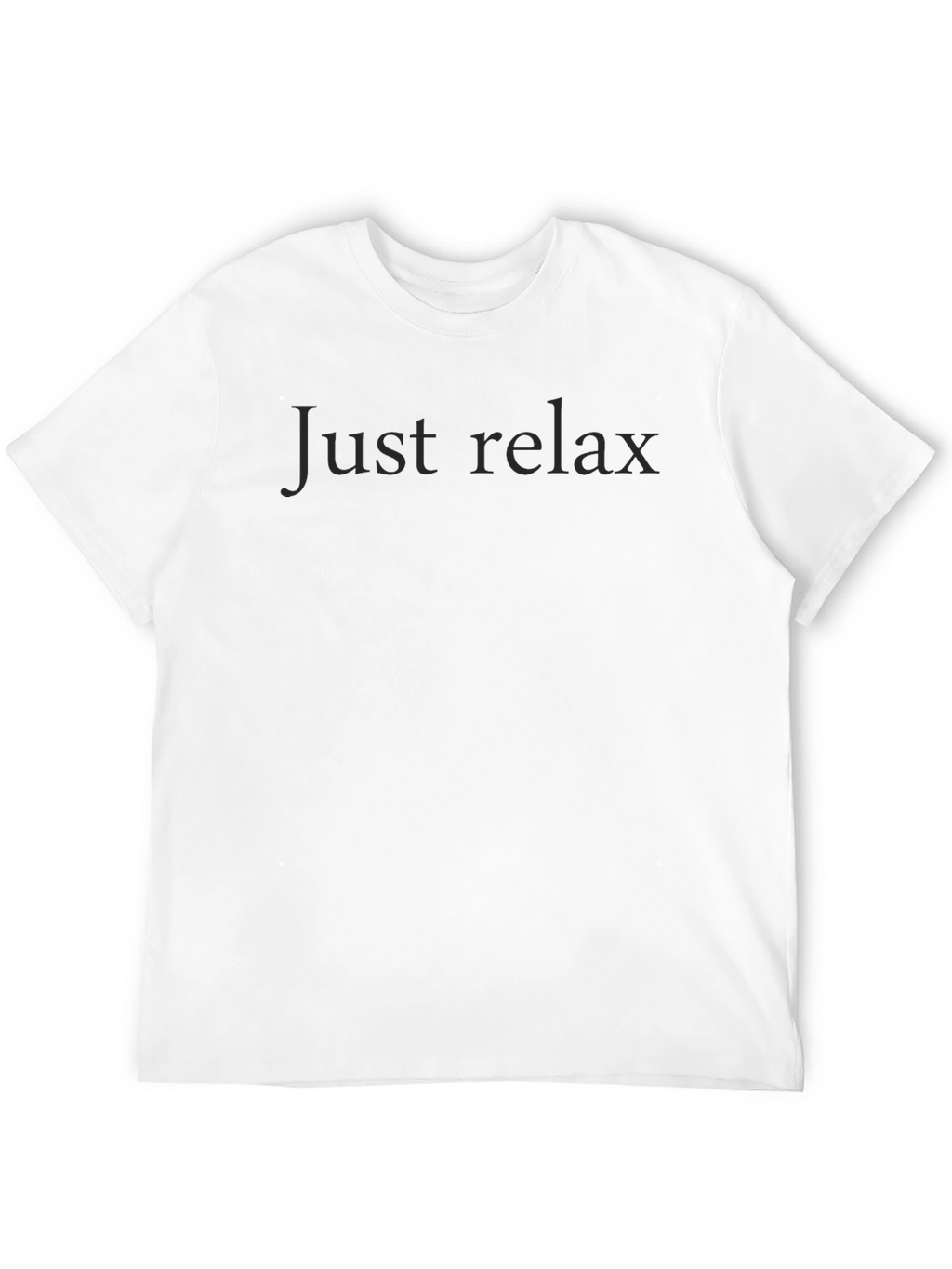Just Relax Black Crew Neck Tee