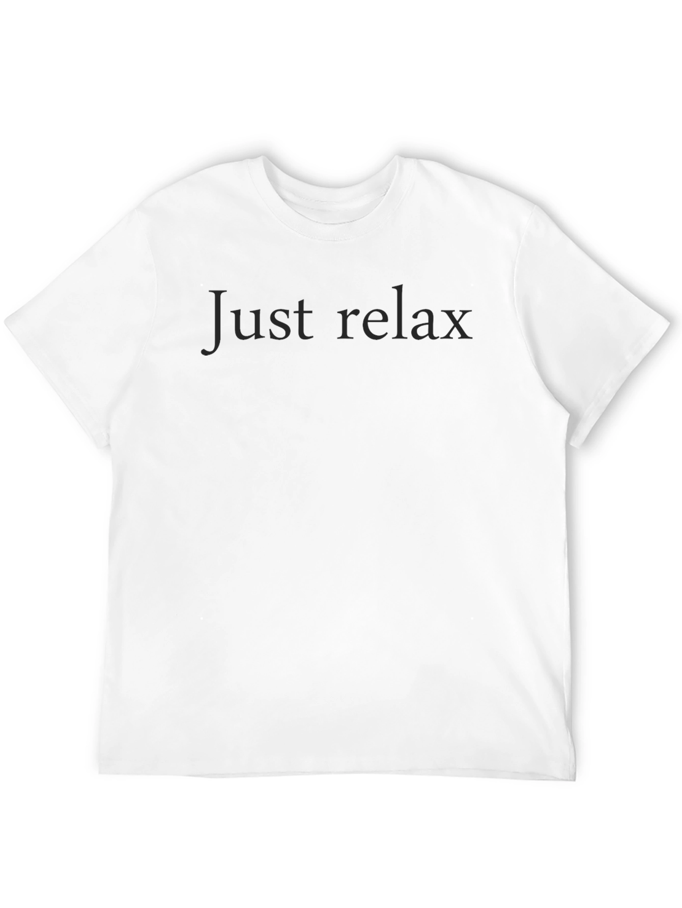 Just Relax Black Crew Neck Tee