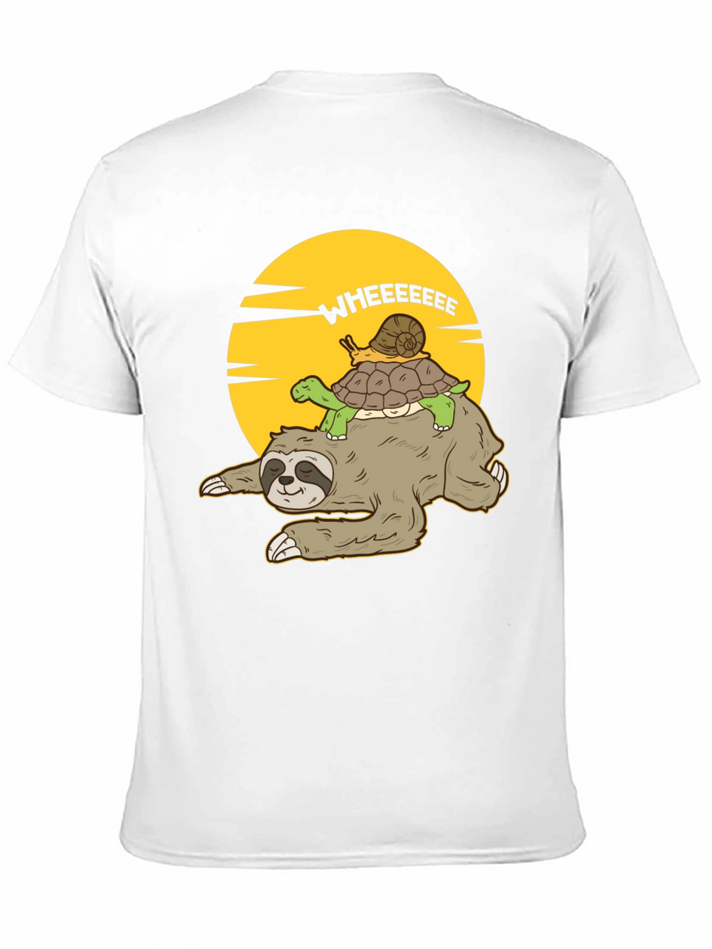 Funny Sloth Turtle Snail T-Shirt - Wheeeeeee!