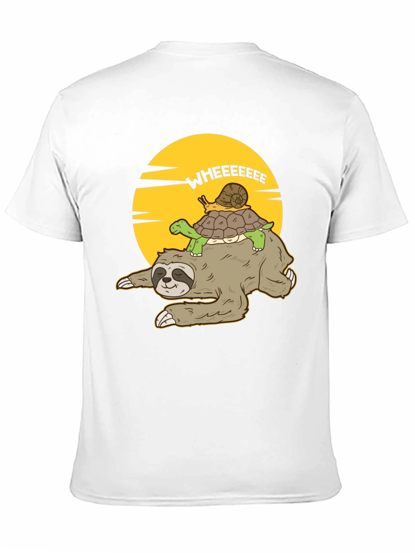 Funny Sloth Turtle Snail T-Shirt - Wheeeeeee!
