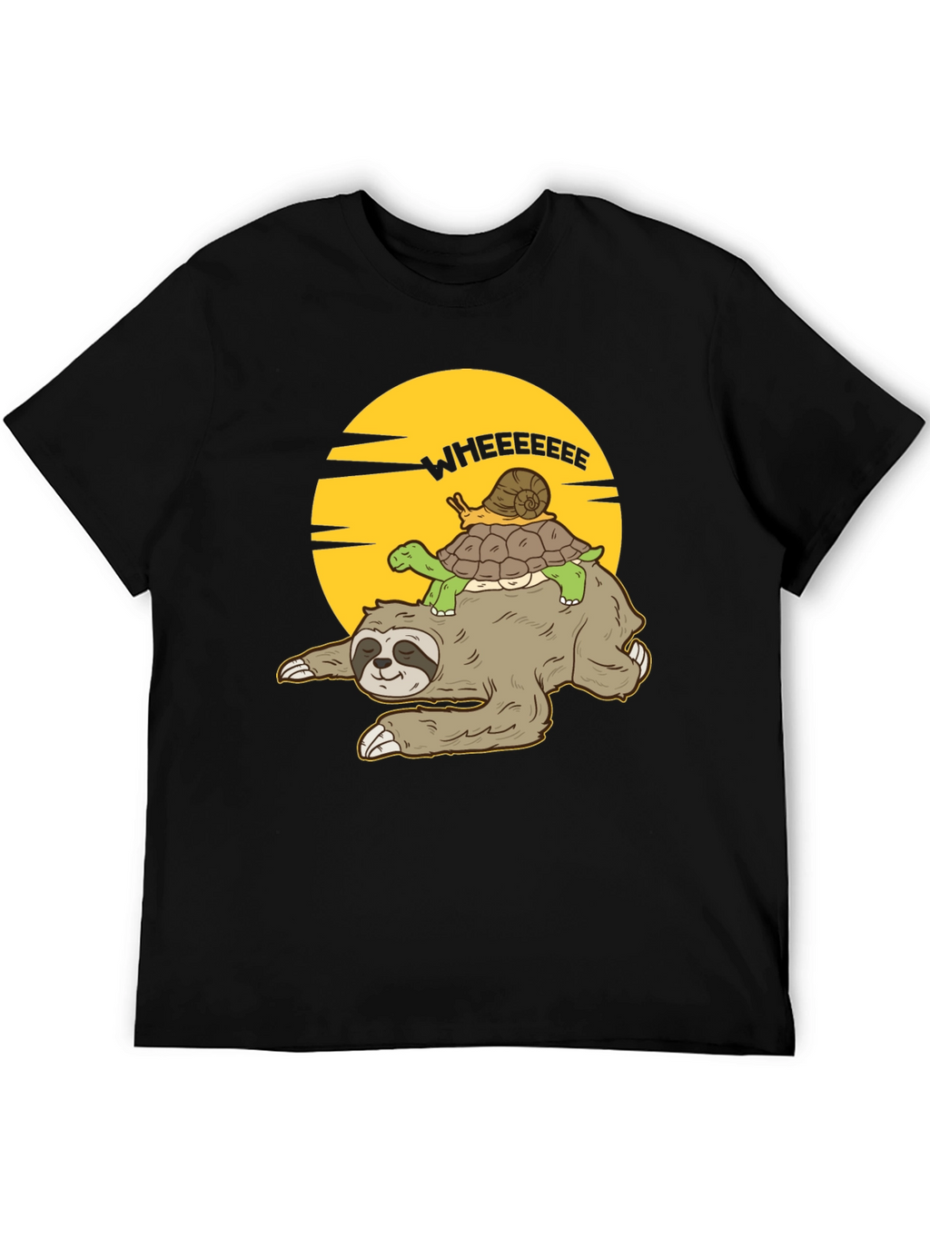 Funny Sloth Turtle Snail T-Shirt - Wheeeeeee!