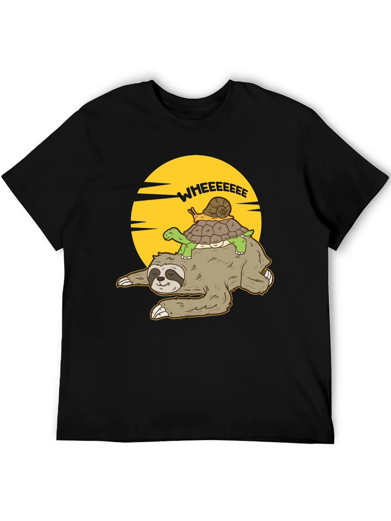 Funny Sloth Turtle Snail T-Shirt - Wheeeeeee!