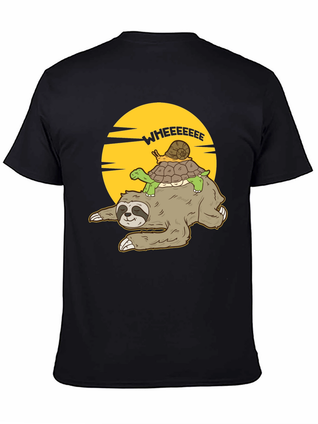Funny Sloth Turtle Snail T-Shirt - Wheeeeeee!