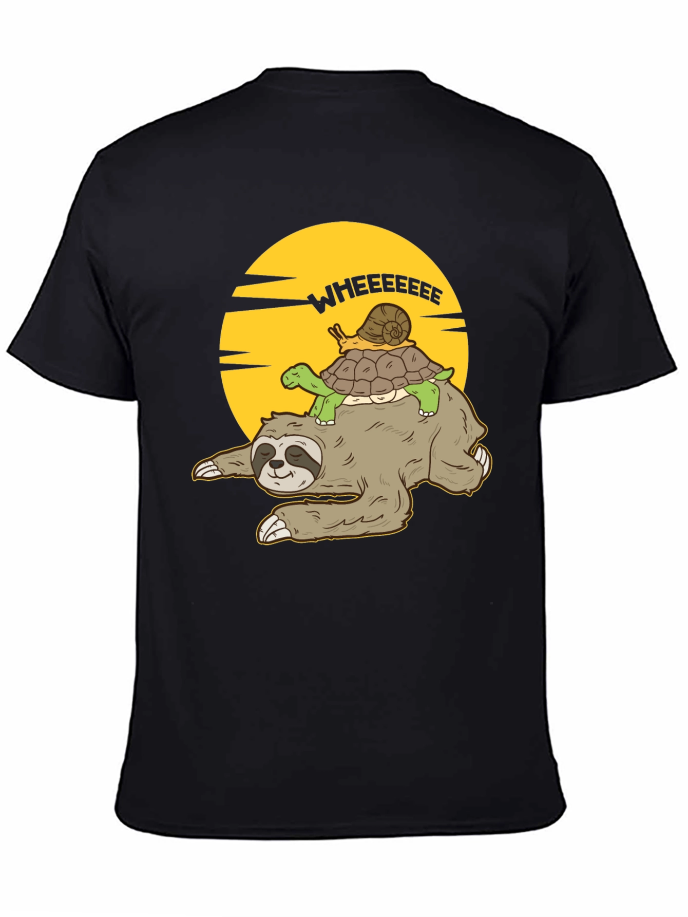 Funny Sloth Turtle Snail T-Shirt - Wheeeeeee!
