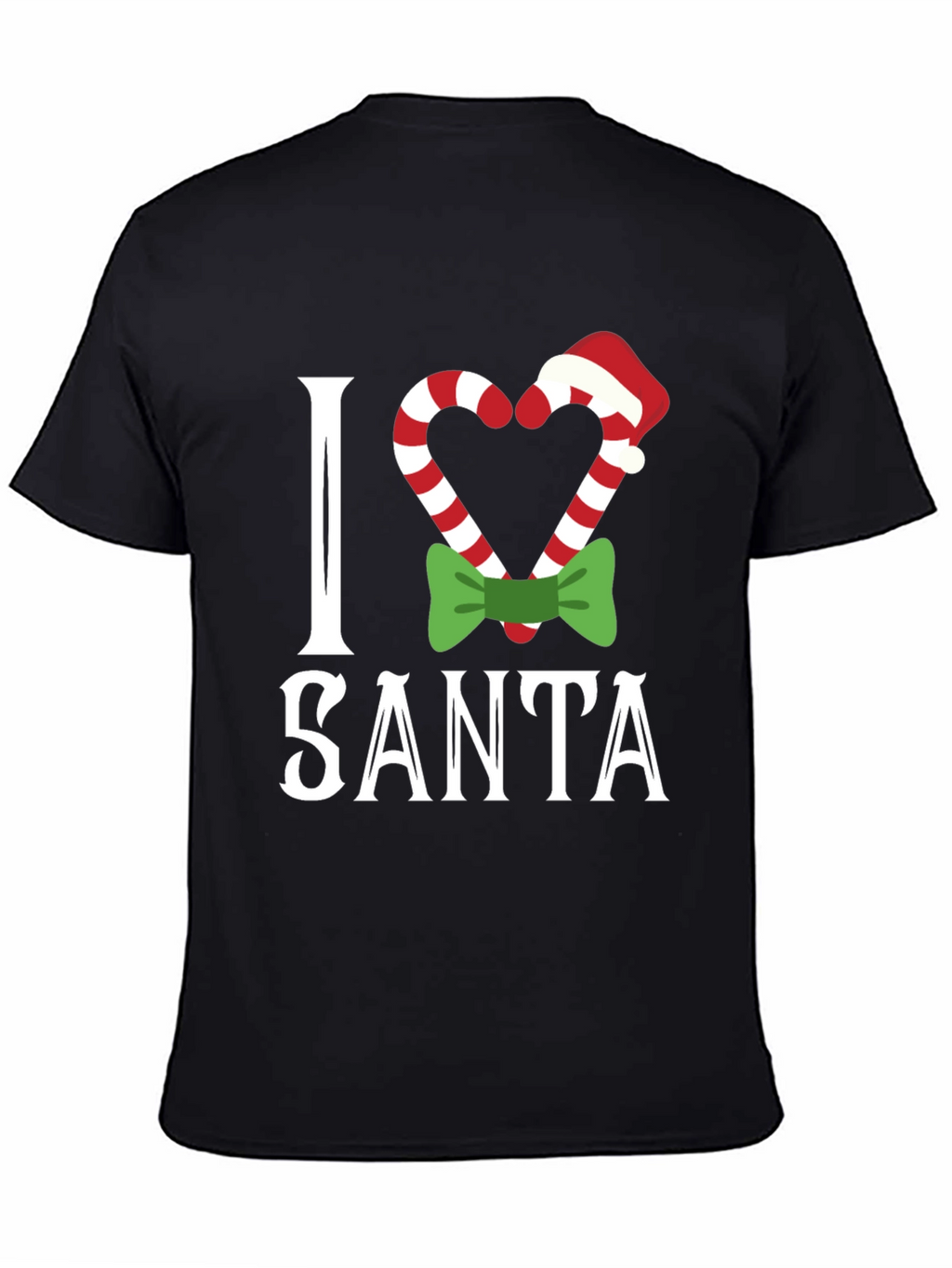 I Love Santa Christmas Candy Cane T-Shirt