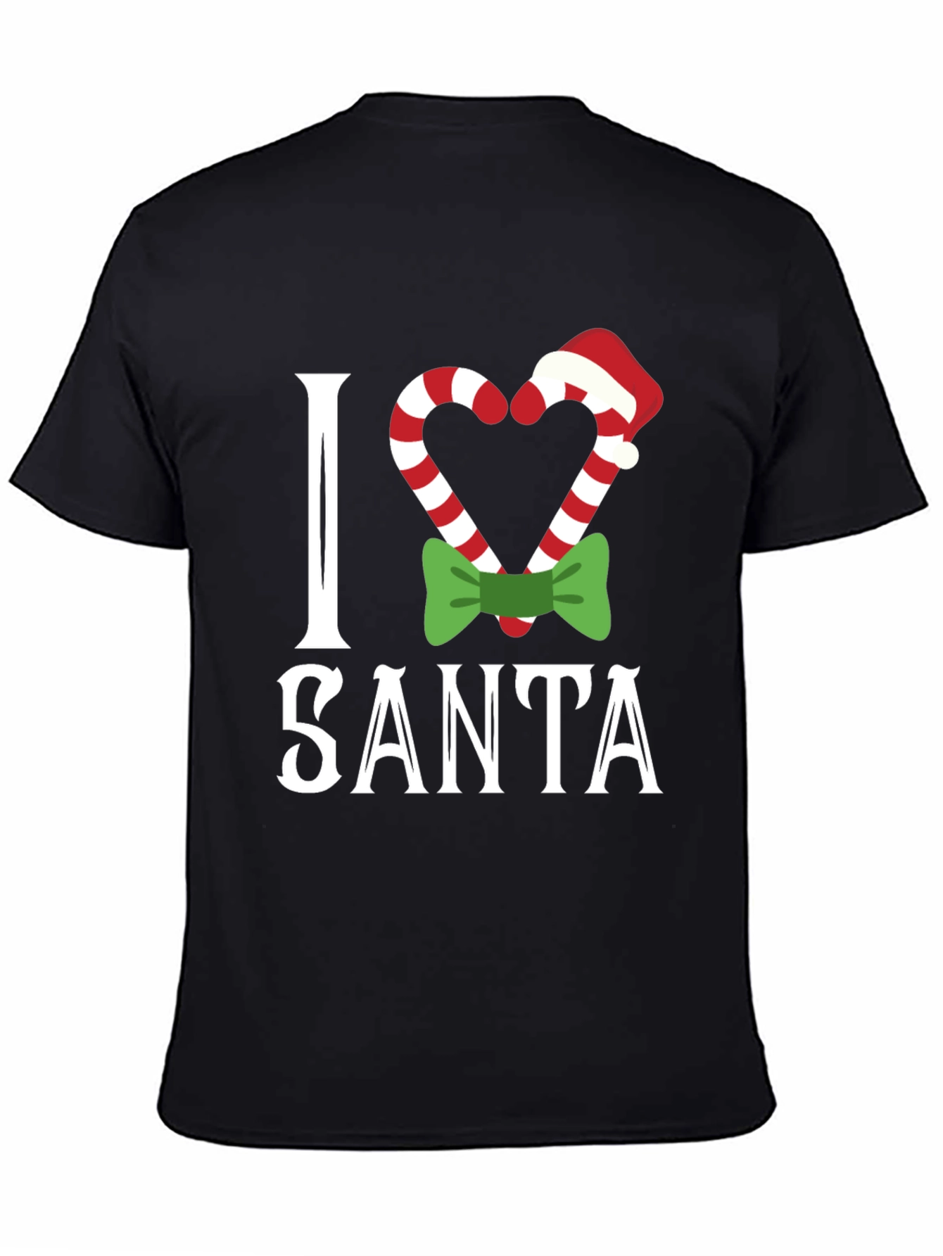 I Love Santa Christmas Candy Cane T-Shirt
