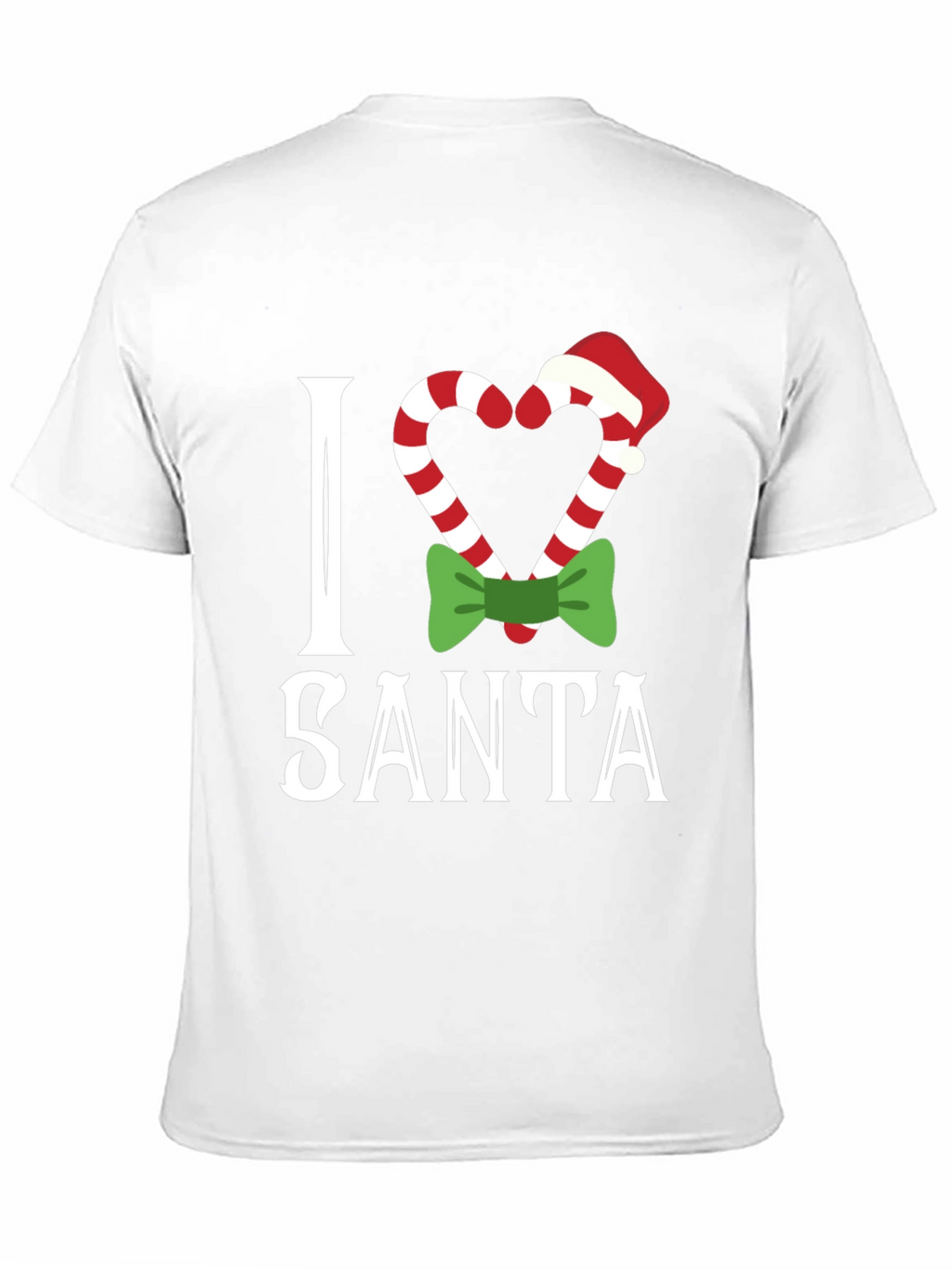I Love Santa Christmas Candy Cane T-Shirt