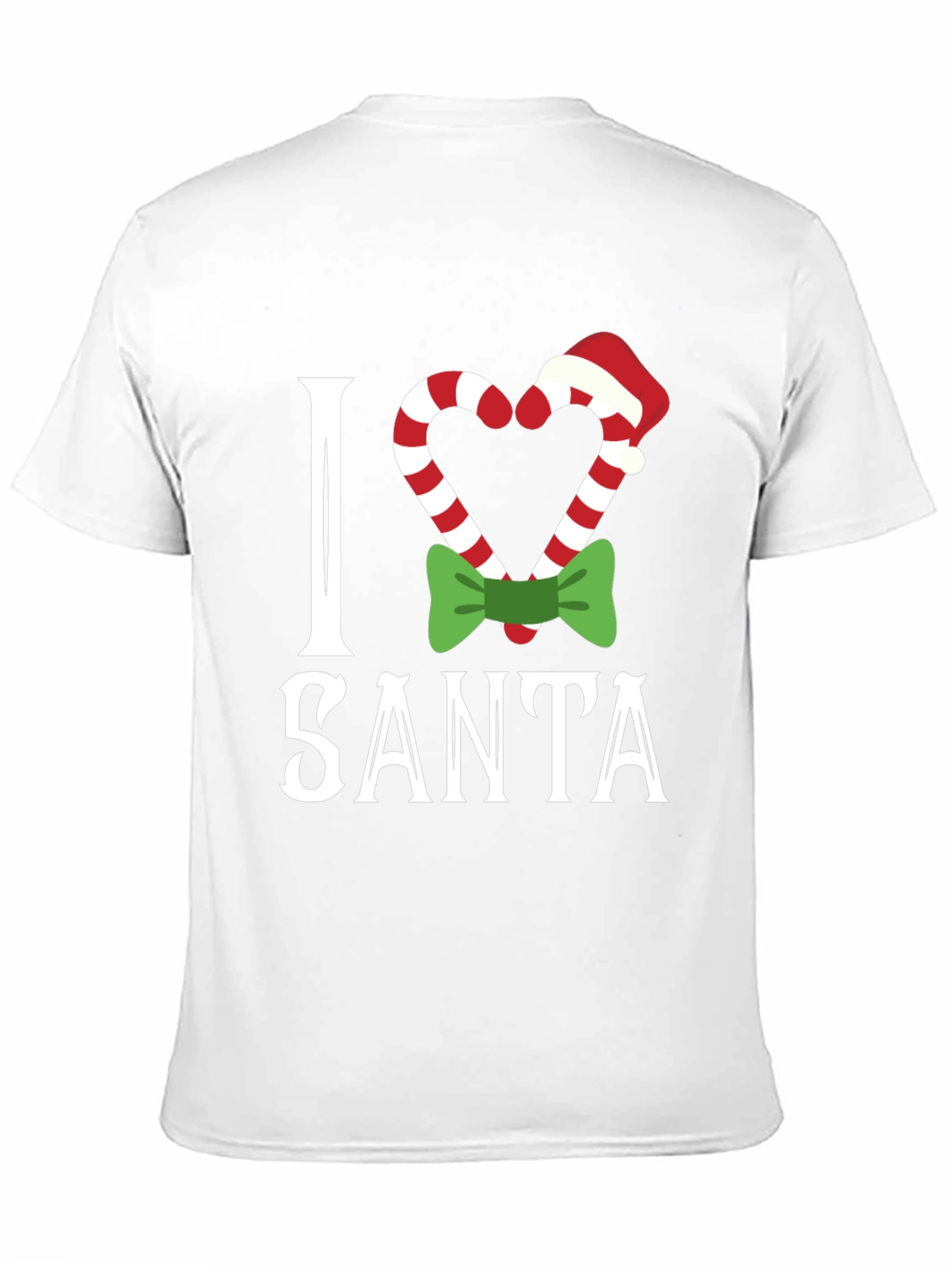I Love Santa Christmas Candy Cane T-Shirt
