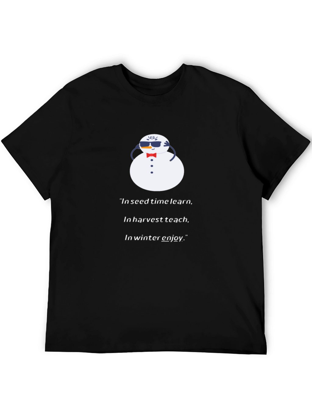 Winter Wisdom Tee - Snowman Graphic
