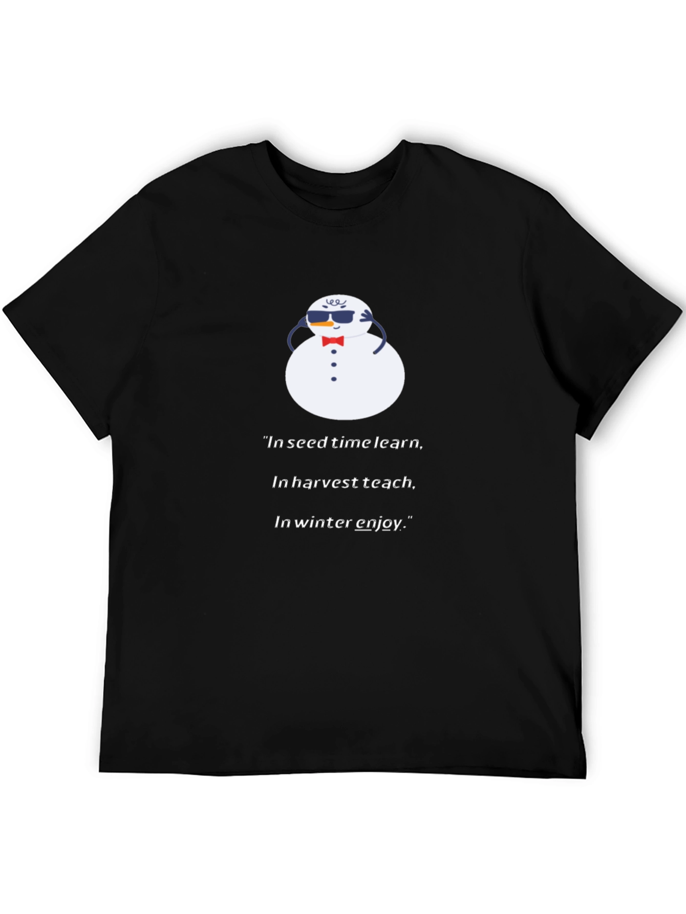 Winter Wisdom Tee - Snowman Graphic