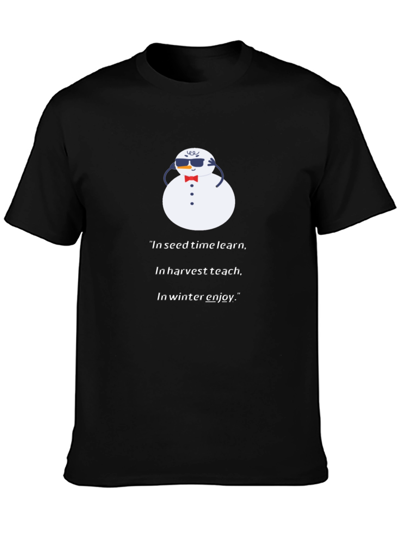 Winter Wisdom Tee - Snowman Graphic