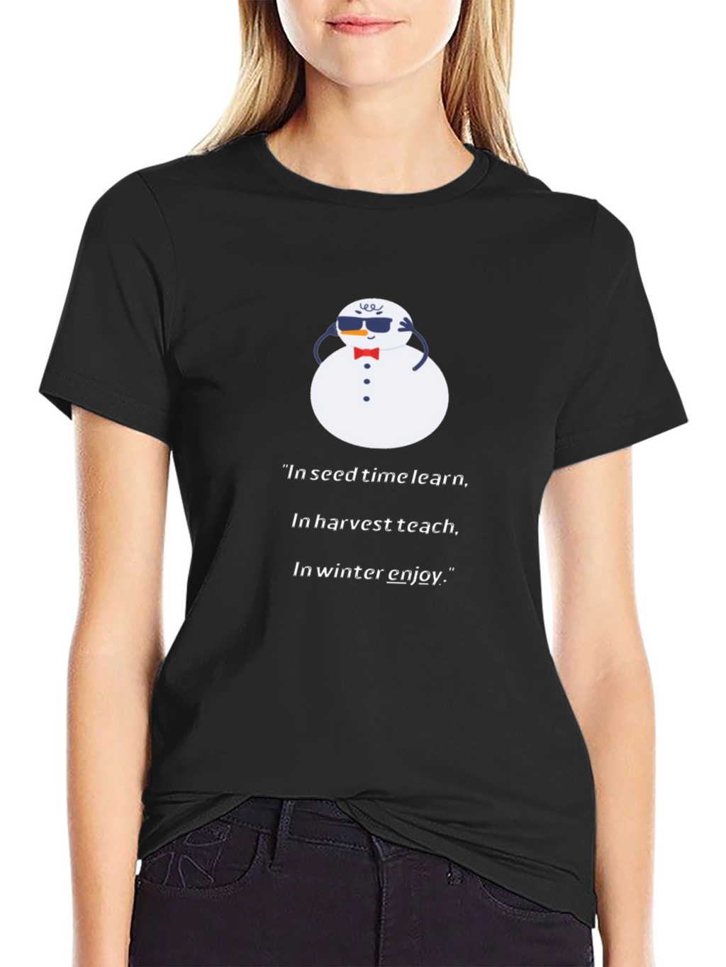 Winter Wisdom Tee - Snowman Graphic