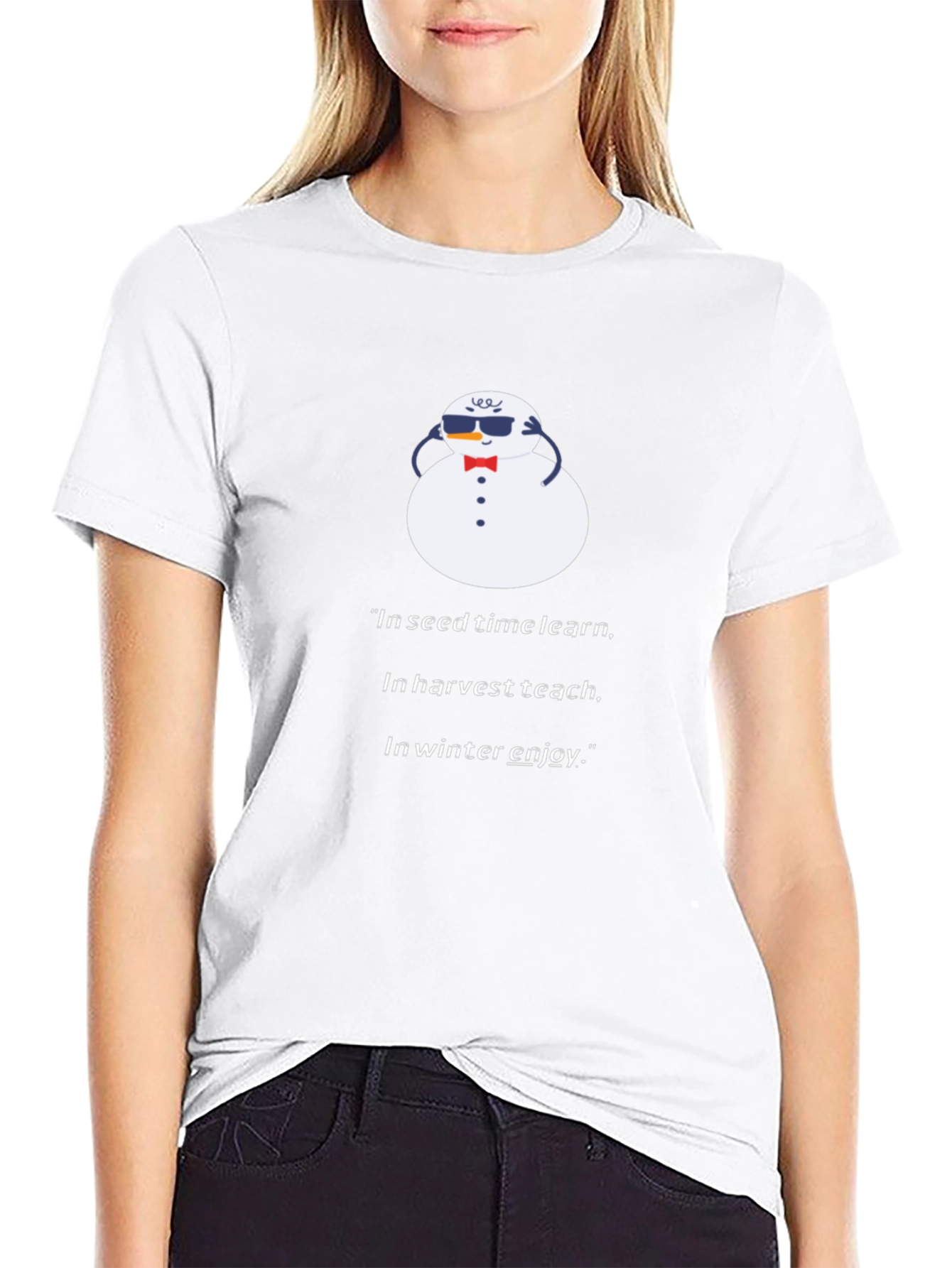 Winter Wisdom Tee - Snowman Graphic