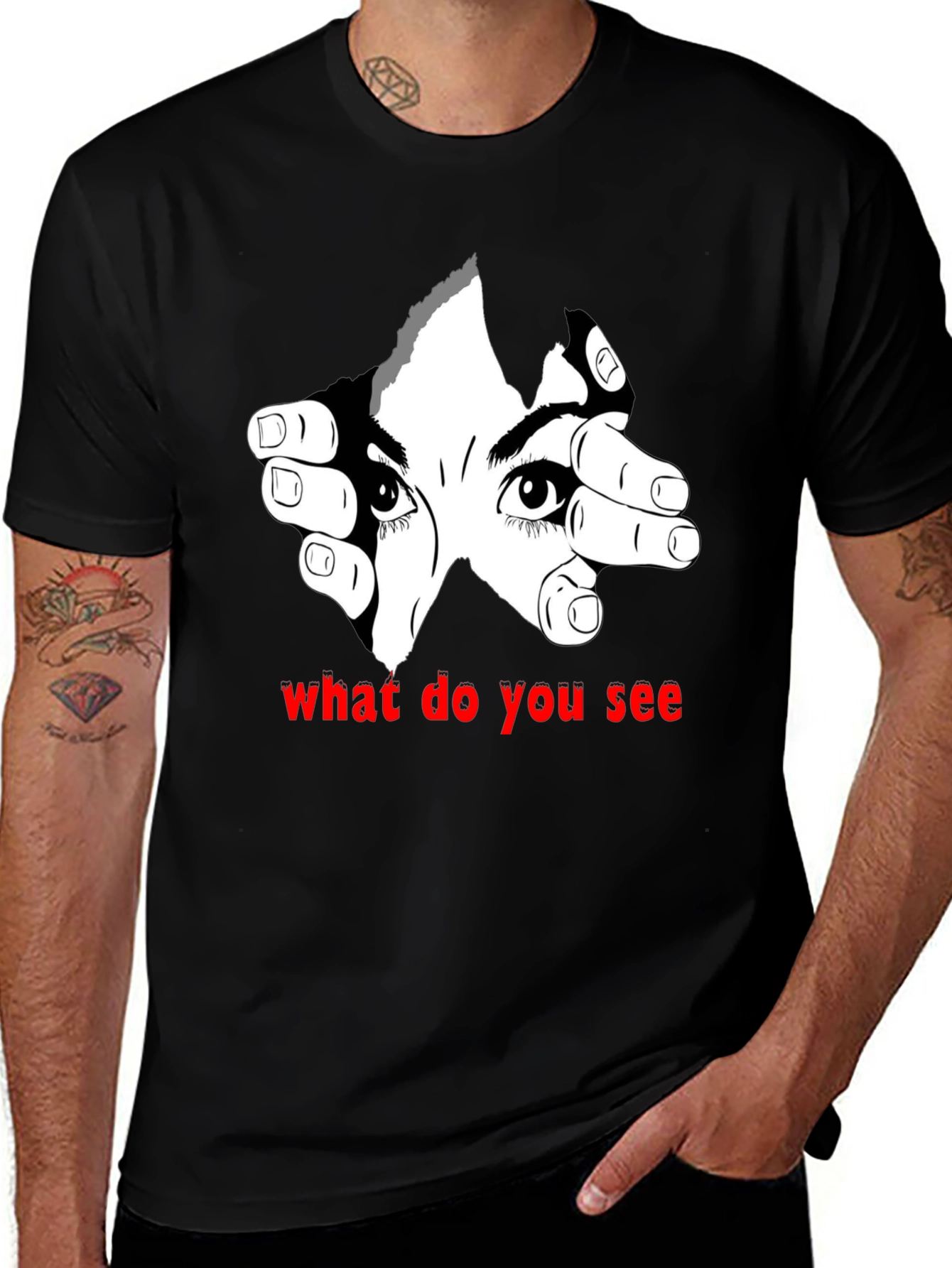 Eye See You Graphic Tee - Mens Black T-Shirt
