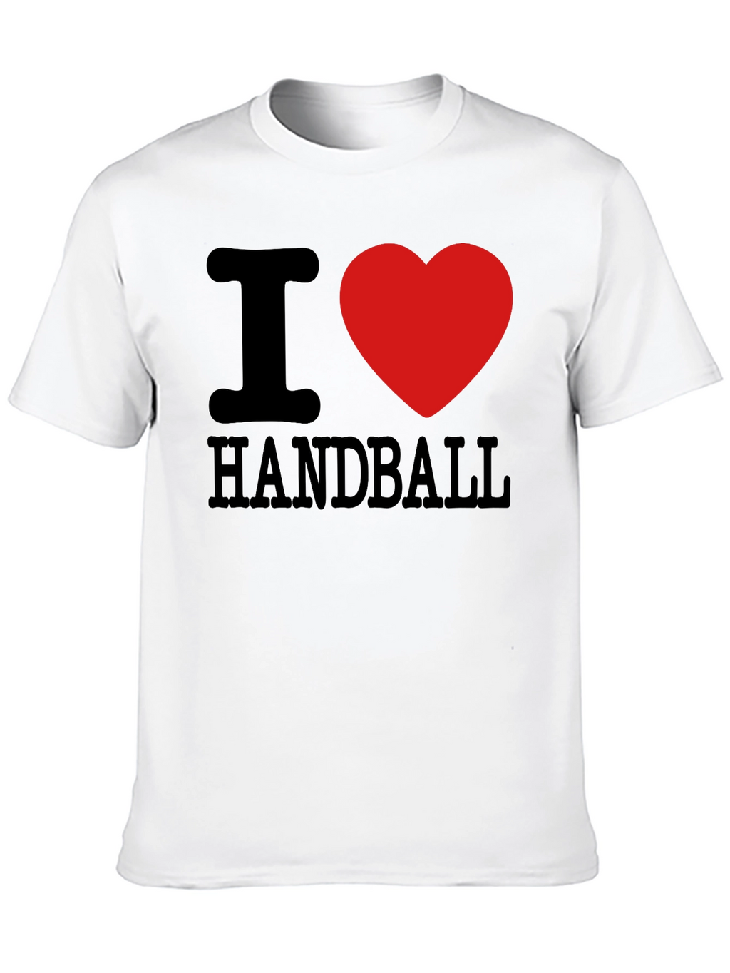 I Love Handball T-Shirt Black Cotton Graphic Tee