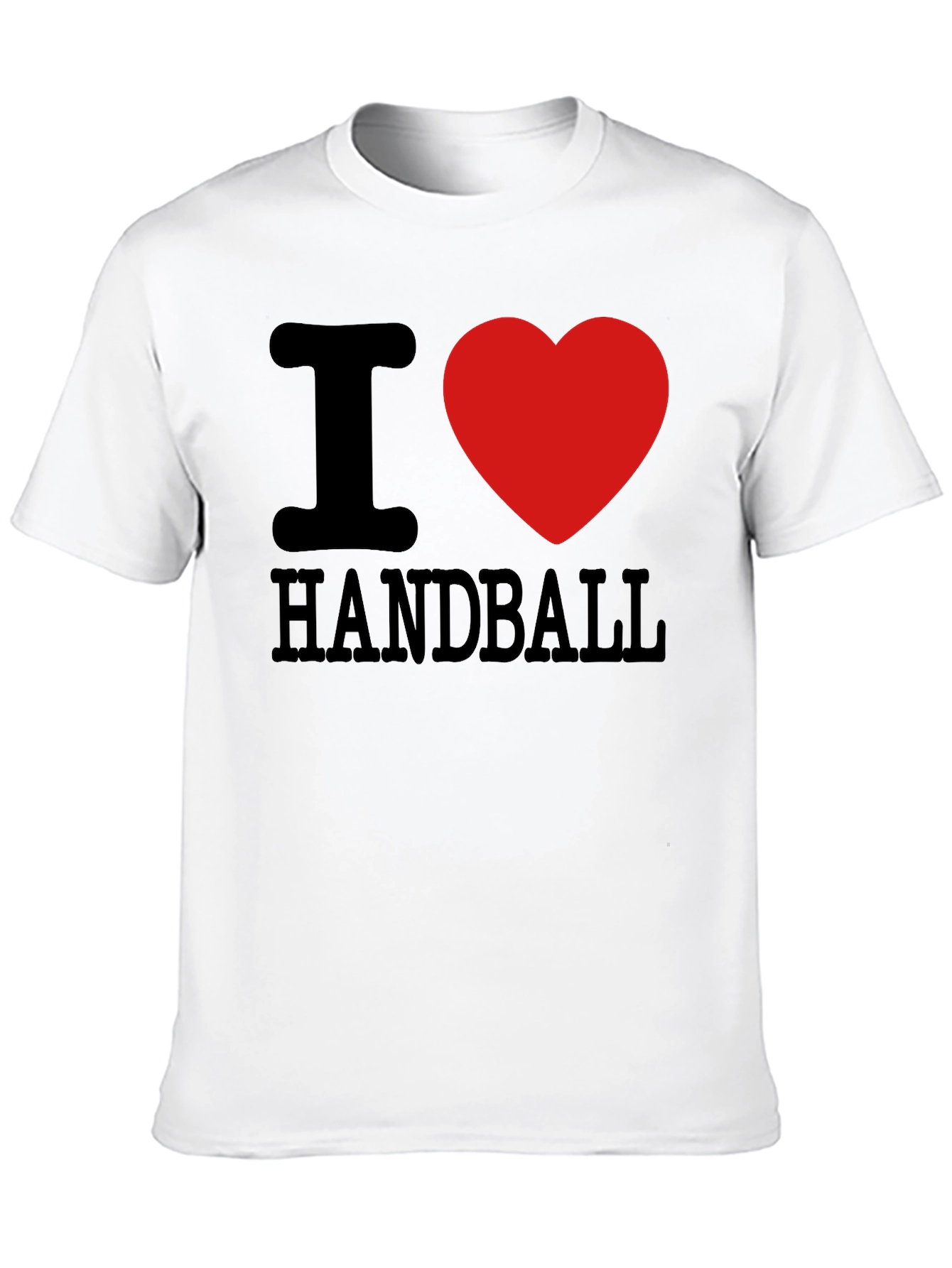 I Love Handball T-Shirt Black Cotton Graphic Tee