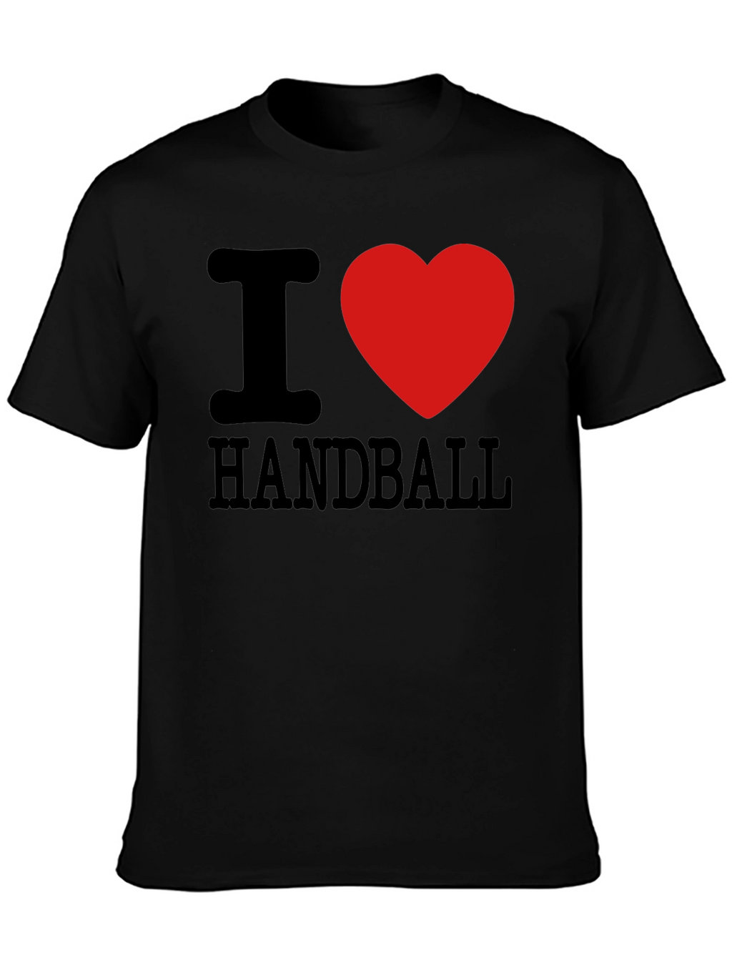 I Love Handball T-Shirt Black Cotton Graphic Tee