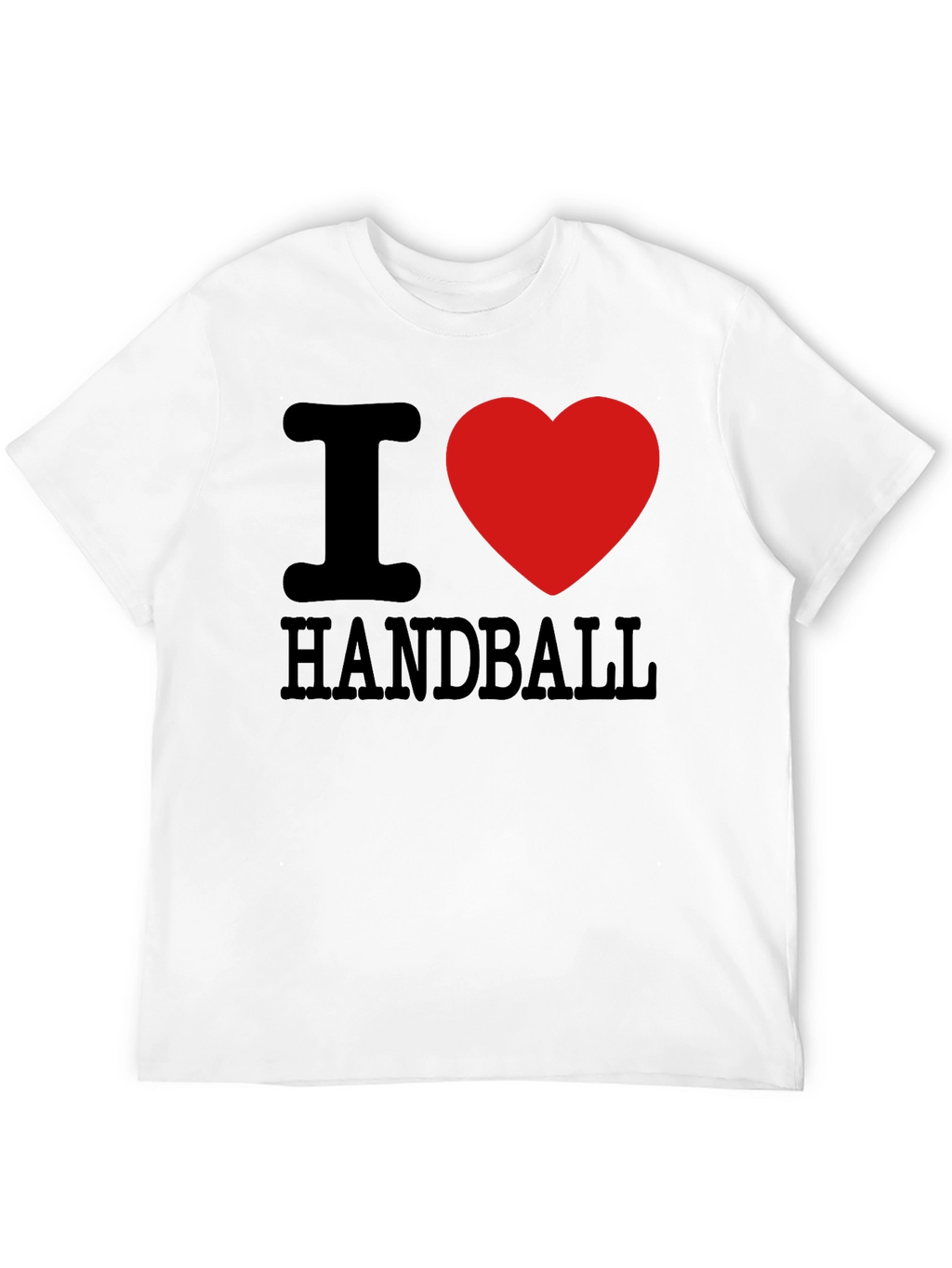 I Love Handball T-Shirt Black Cotton Graphic Tee