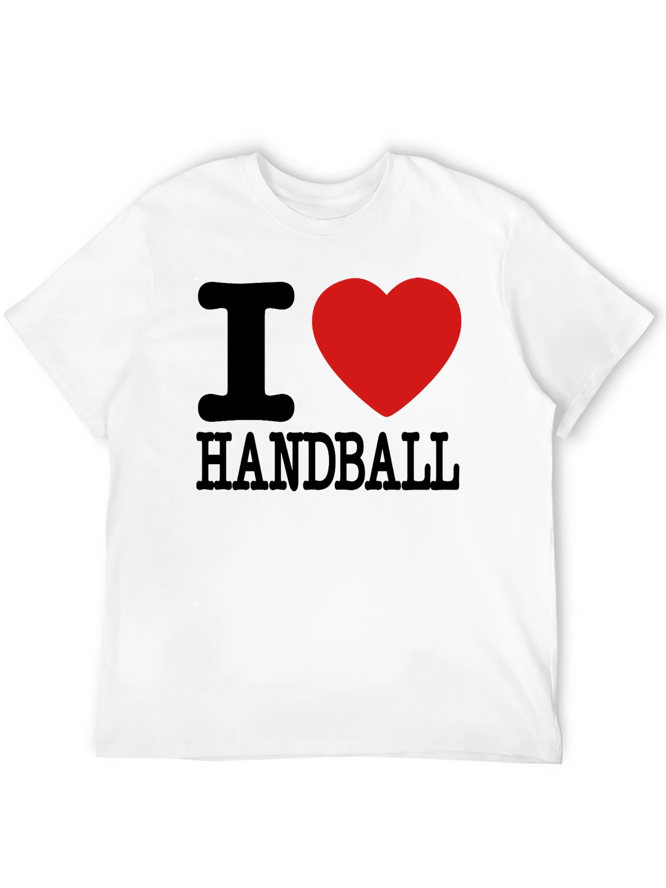 I Love Handball T-Shirt Black Cotton Graphic Tee