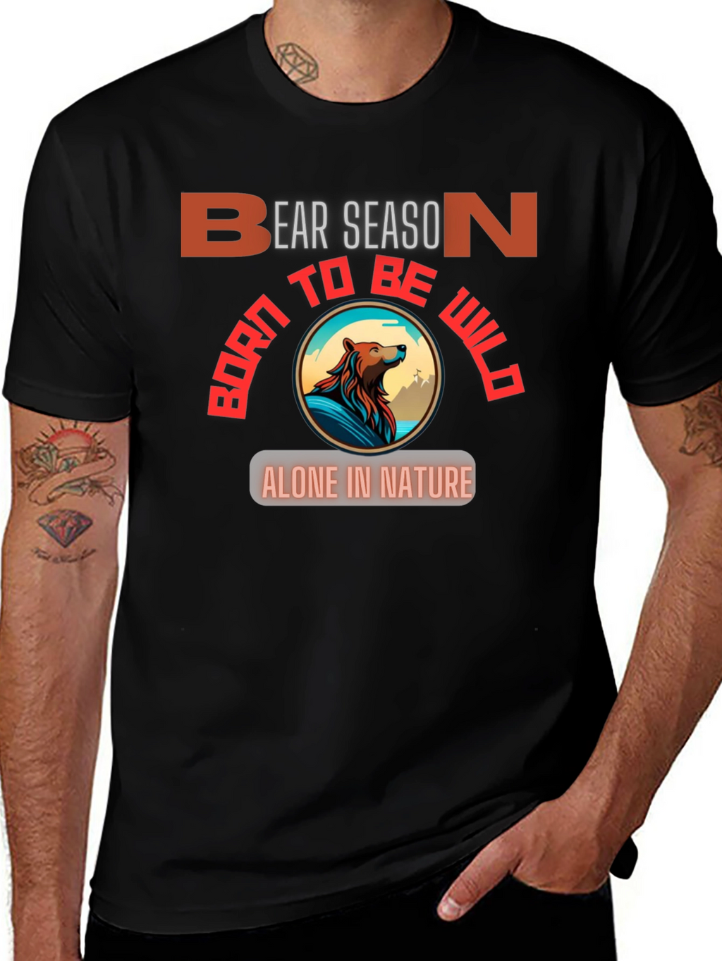 Bear Season Wild Nature Graphic T-Shirt