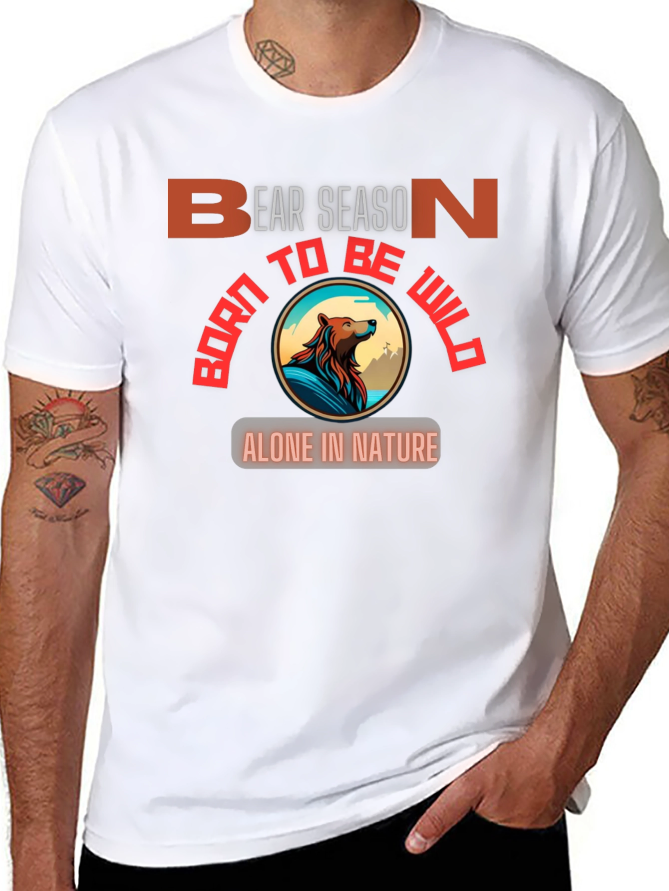 Bear Season Wild Nature Graphic T-Shirt