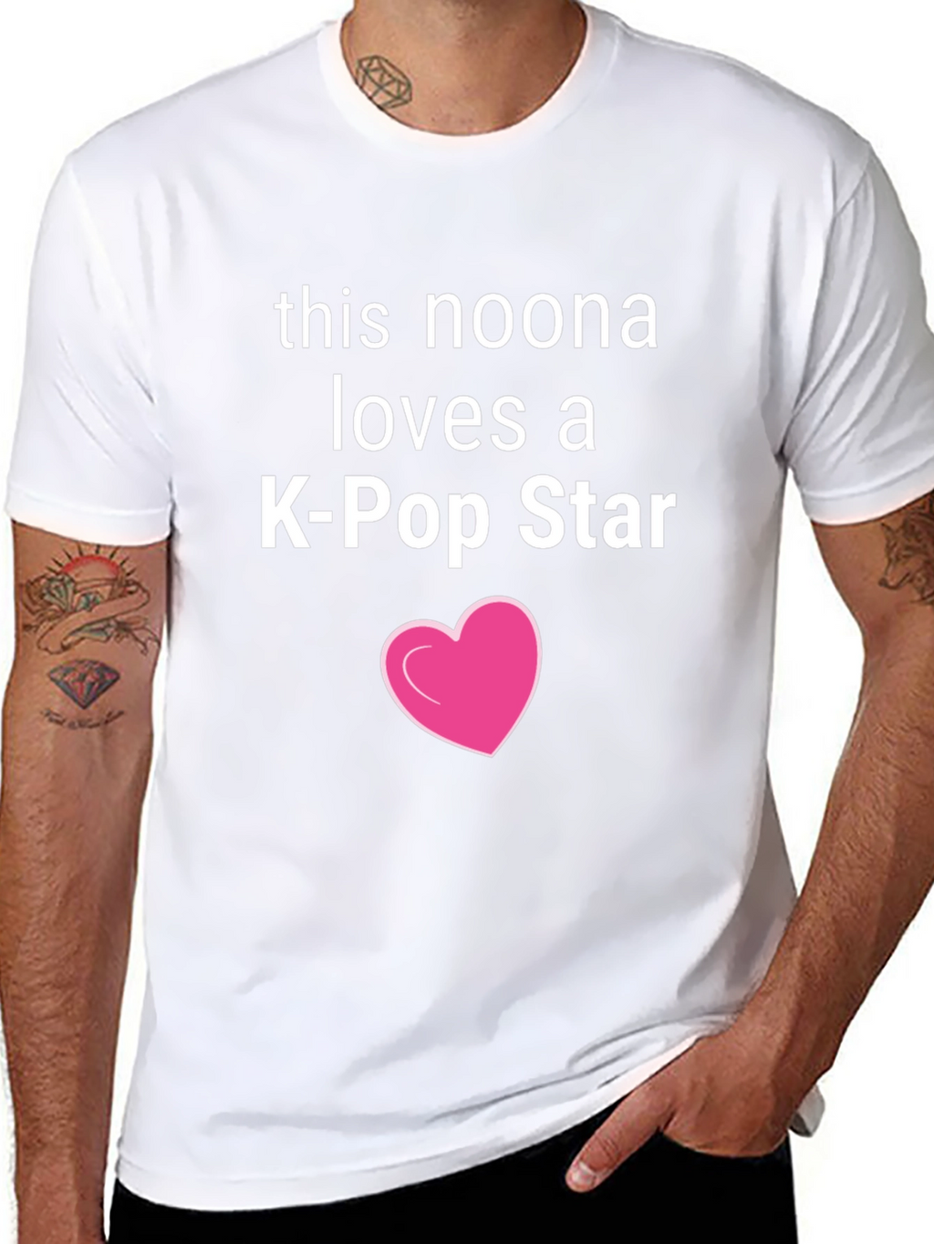 Noona Loves K-Pop Star Black Tee