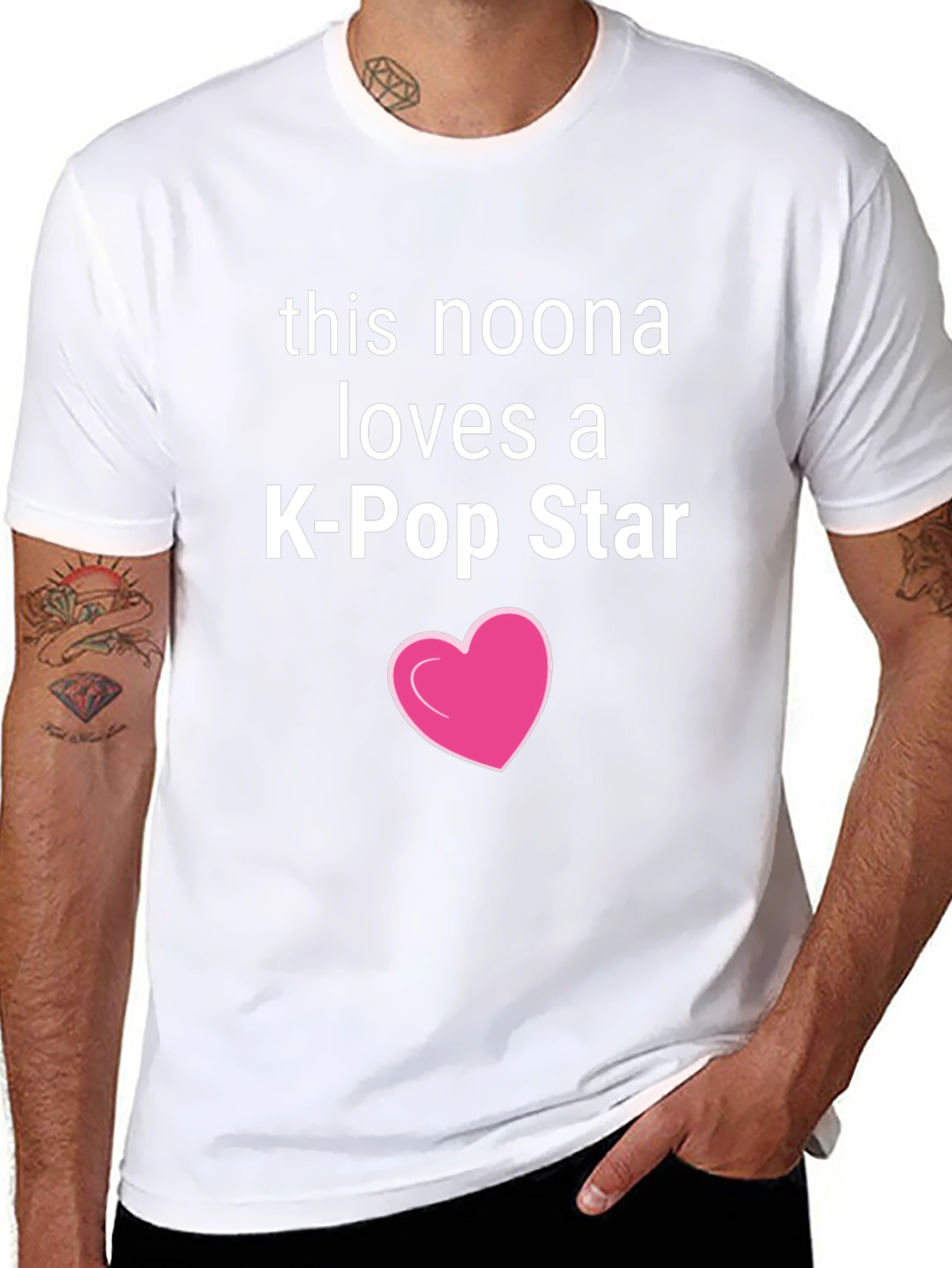Noona Loves K-Pop Star Black Tee