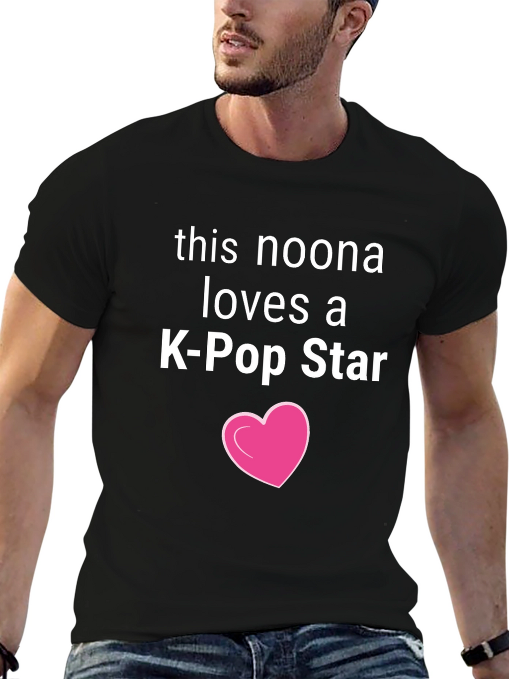 Noona Loves K-Pop Star Black Tee