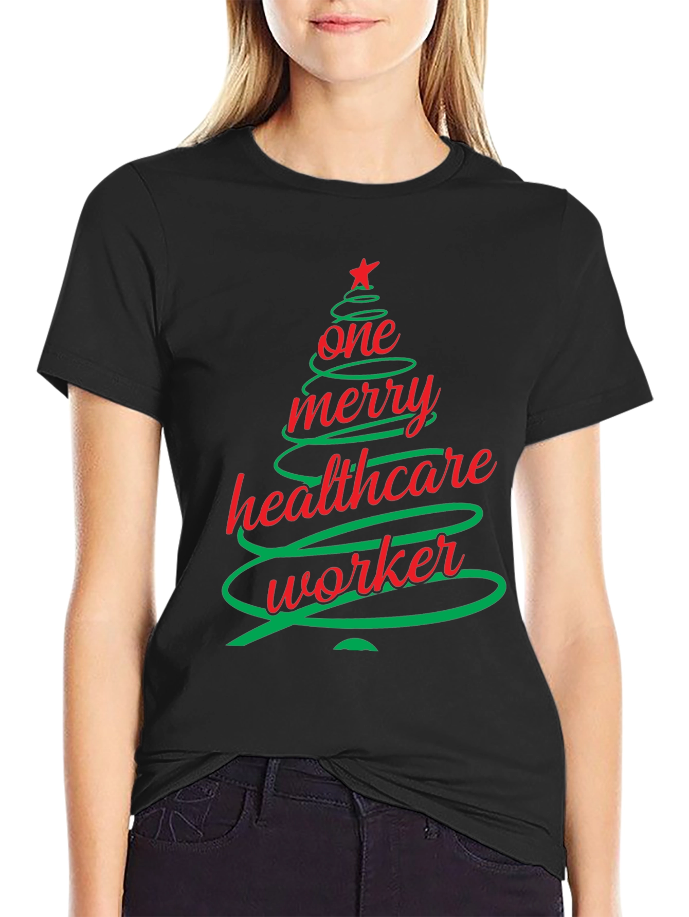 Merry Healthcare Worker Christmas T-Shirt
