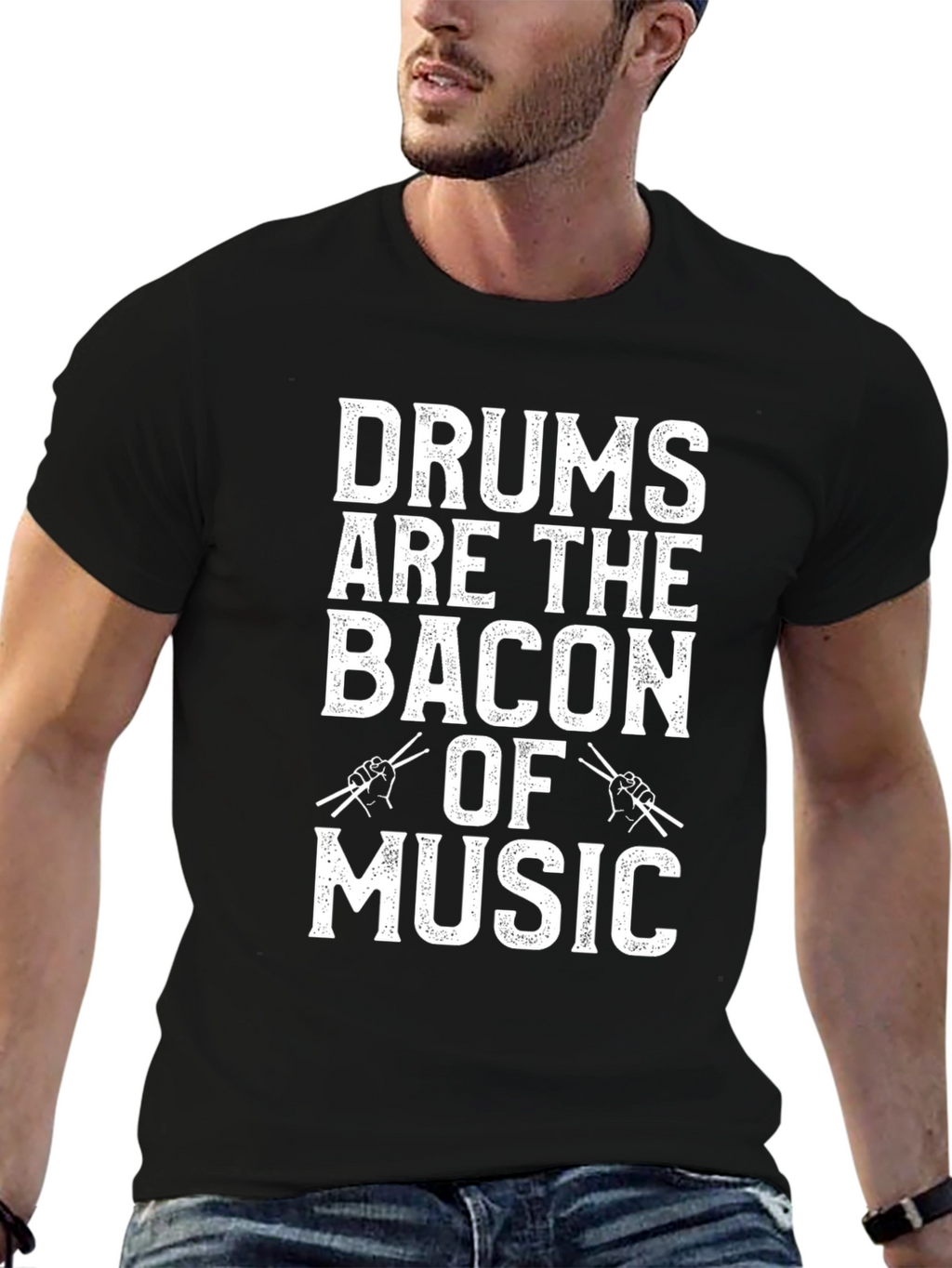 Drums are the Bacon of Music Graphic Tee