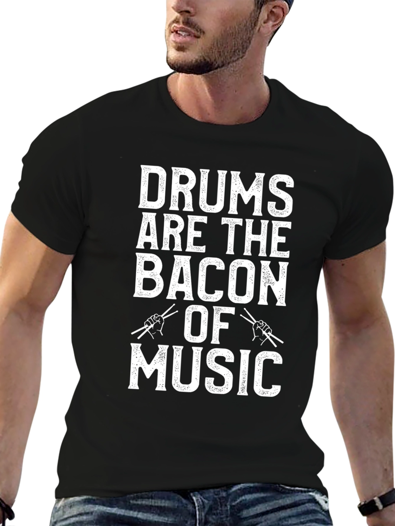 Drums are the Bacon of Music Graphic Tee