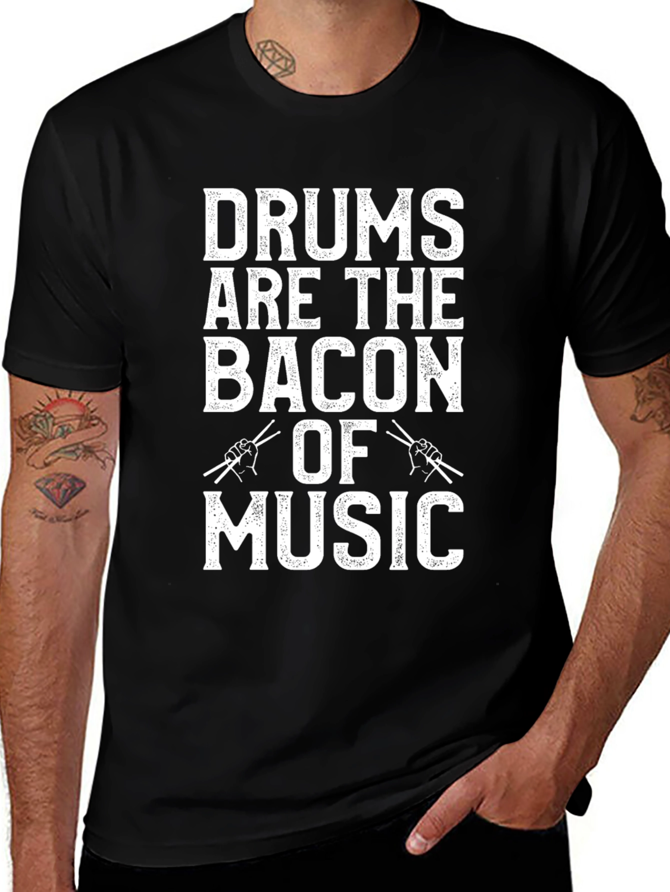 Drums are the Bacon of Music Graphic Tee