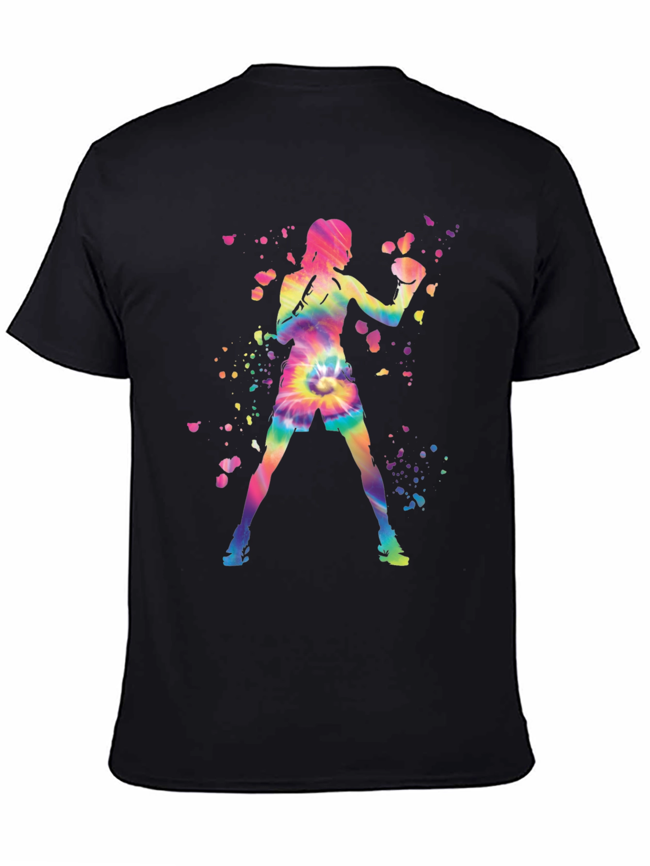 Colorful Tie-Dye Boxer Silhouette Tee