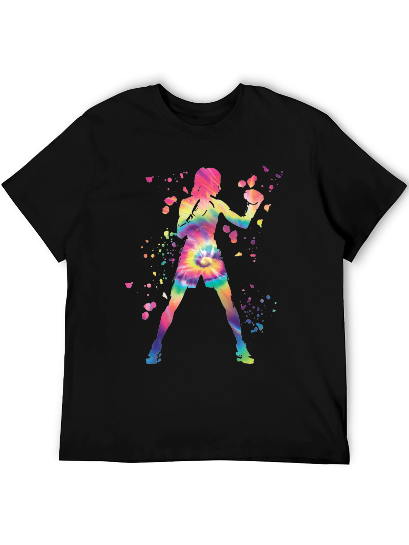 Colorful Tie-Dye Boxer Silhouette Tee