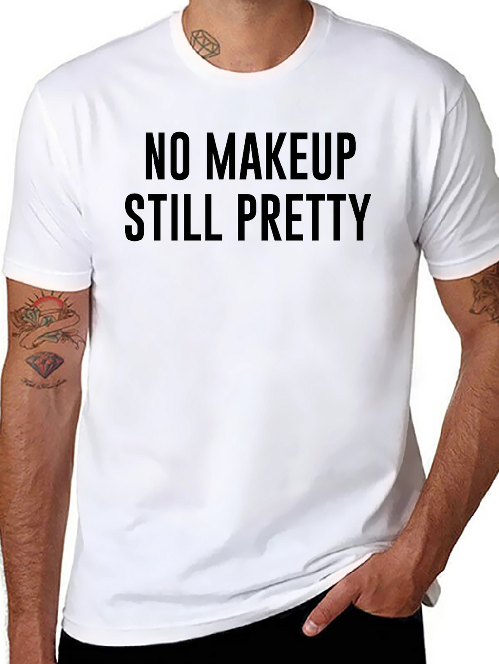 No Makeup Still Pretty Black Graphic Tee