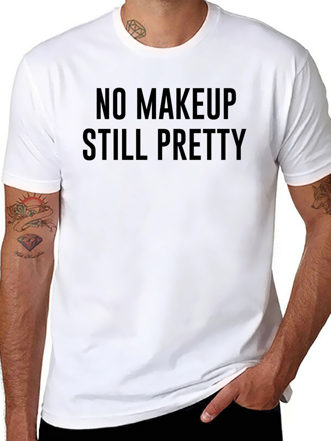 No Makeup Still Pretty Black Graphic Tee